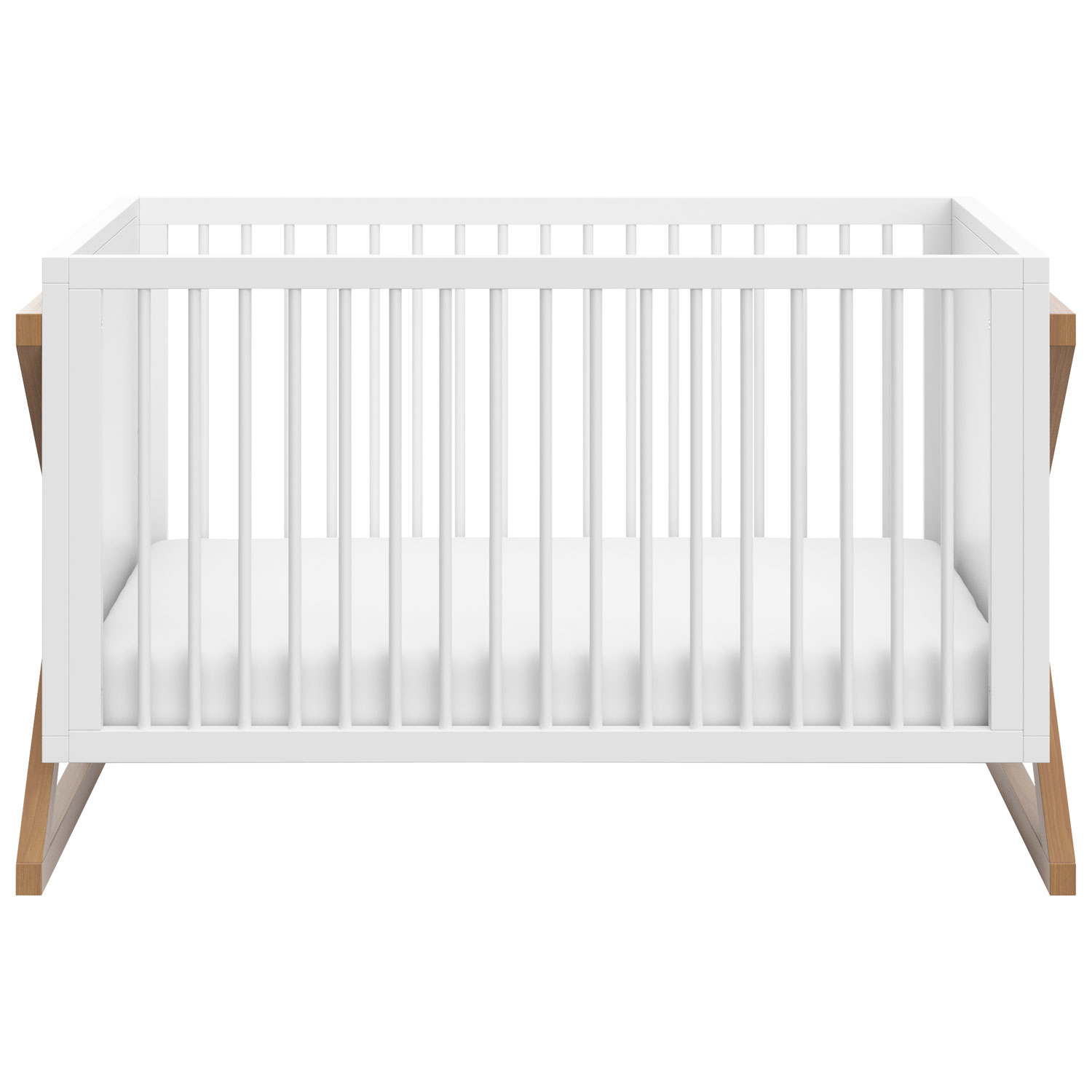 Lit de bébé transformable 3-en-1 Equinox de Storkcraft - Bois flotté rétro/Blanc