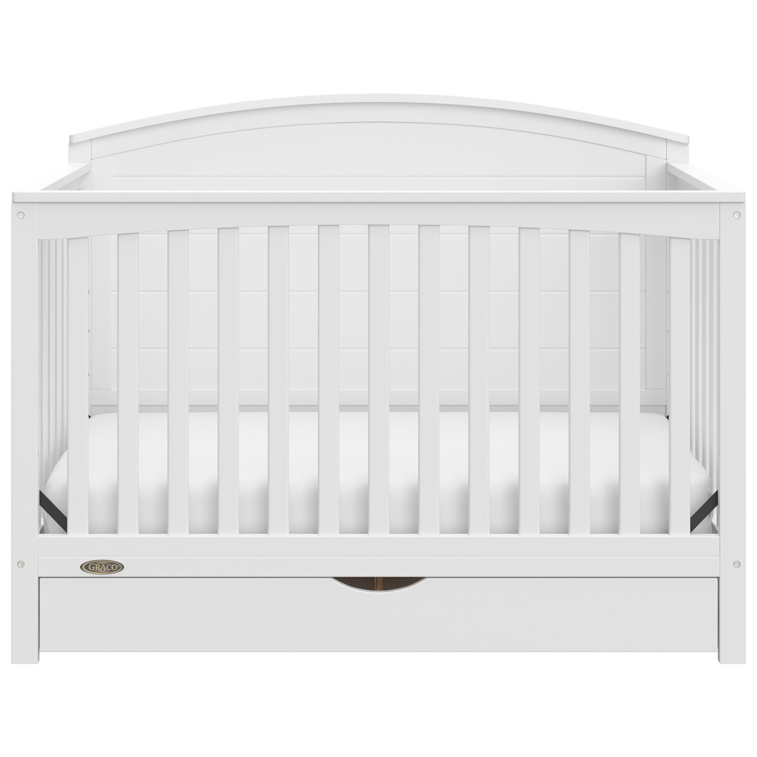 Graco Bellwood 5-in-1 Convertible Crib with Drawer - White