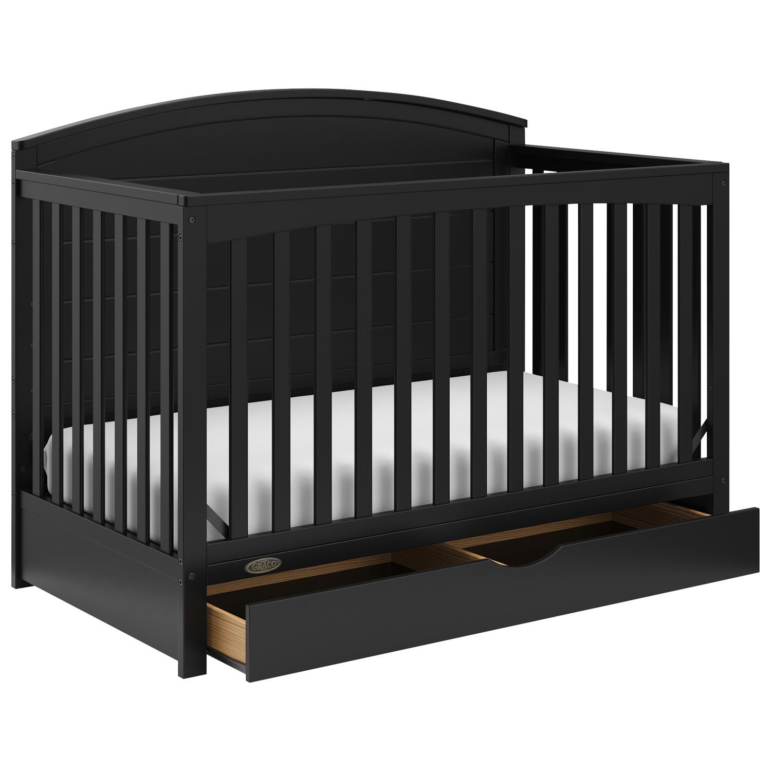 Graco Bellwood 5-in-1 Convertible Crib with Drawer - Black