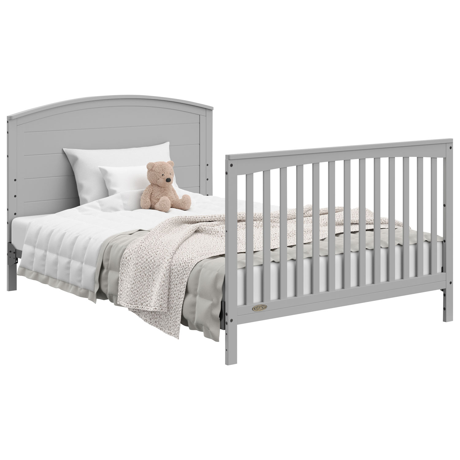 Graco Bellwood 5-in-1 Convertible Crib & Changing Table with Drawer - Pebble Grey