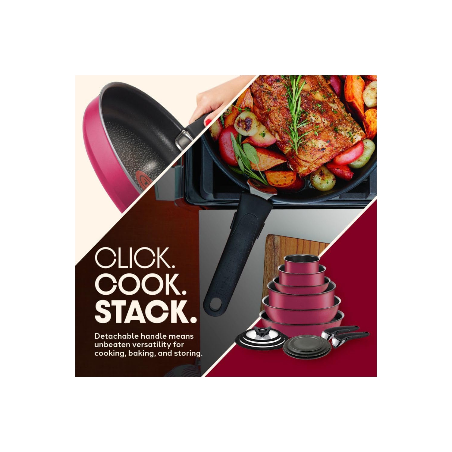 Batterie de cuisine antiadhésive T-fal Ingenio, four à induction, 14 pièces, batterie de cuisine 500F pièces, casseroles et poêles, four, gril, va au