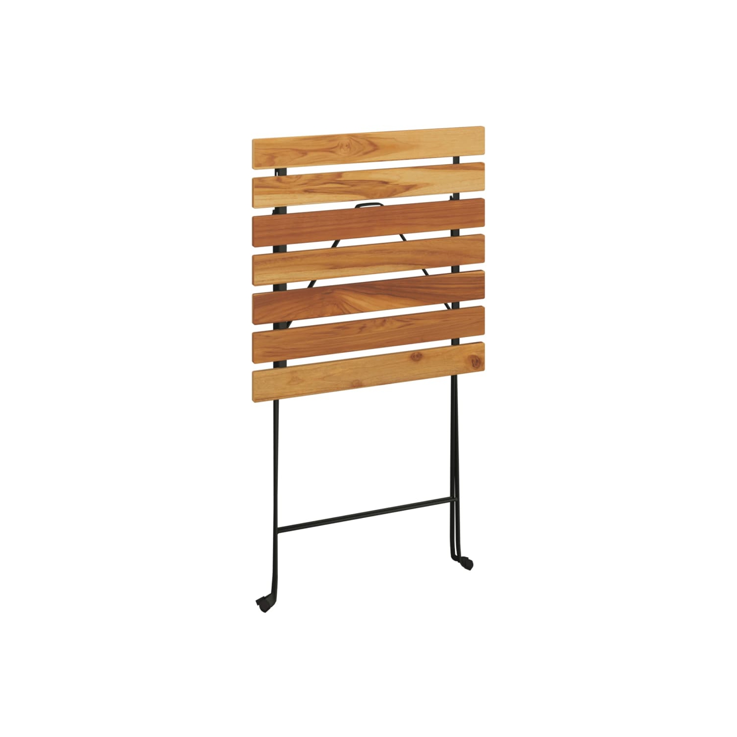 Ensemble bistro pliant de 3 pièces en teck massif et acier de vidaXL