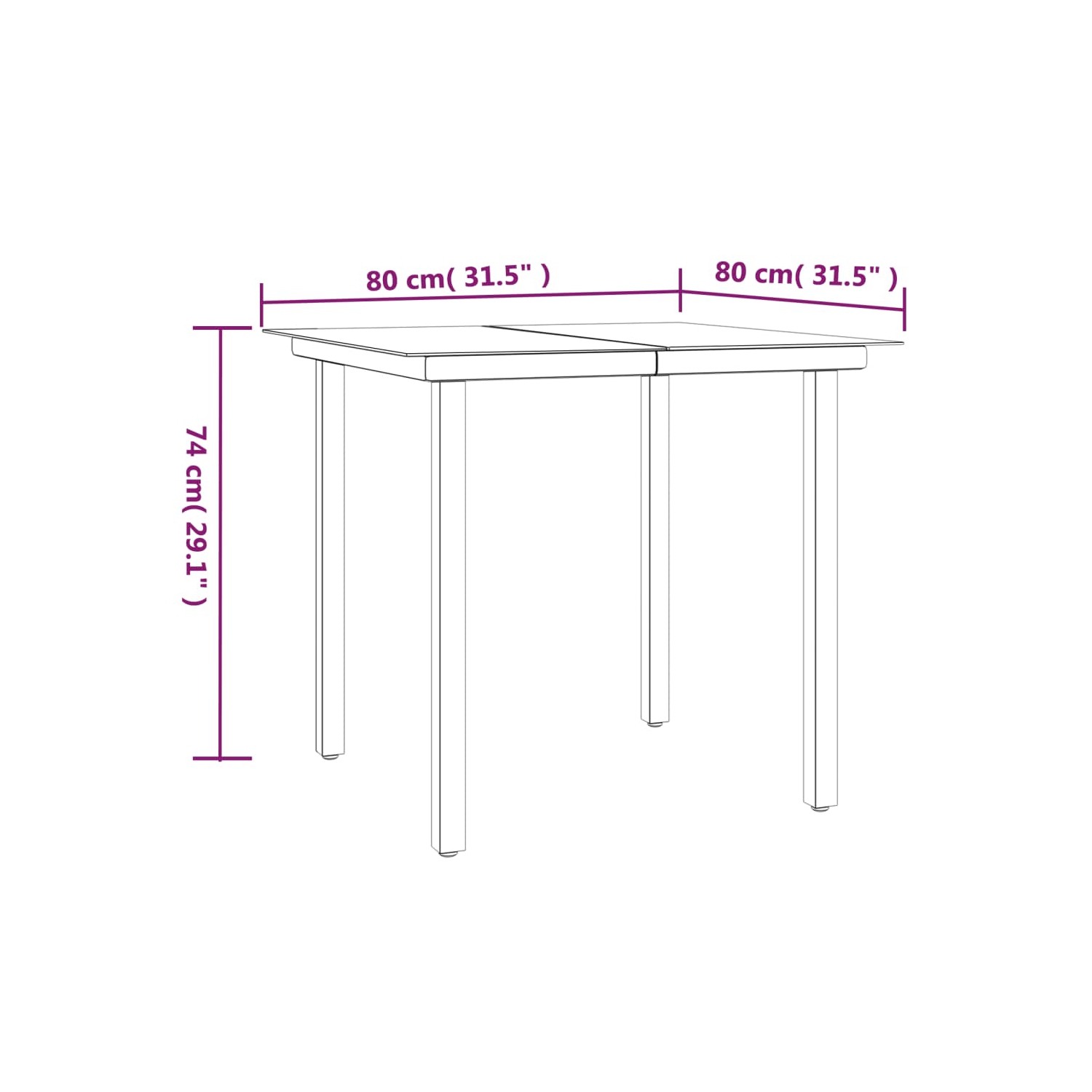 Ensemble de salle à manger de jardin de 3 pièces en acier noir et en textilène de vidaXL