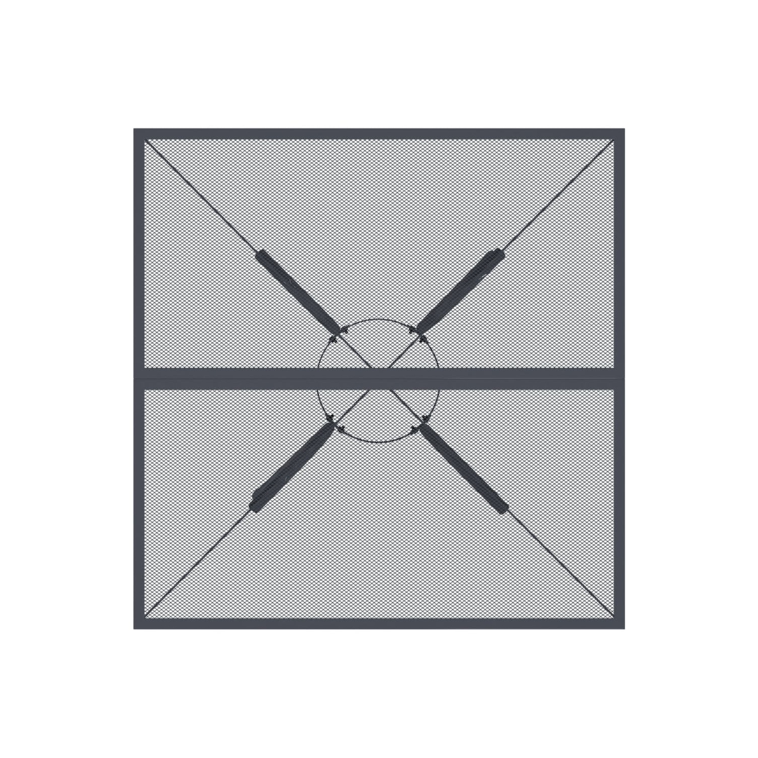 vidaXL 3 Piece Garden Dining Set Anthracite Metal Mesh