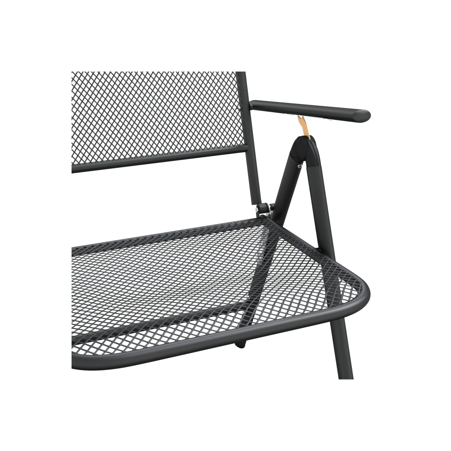 vidaXL 3 Piece Garden Dining Set Anthracite Metal Mesh