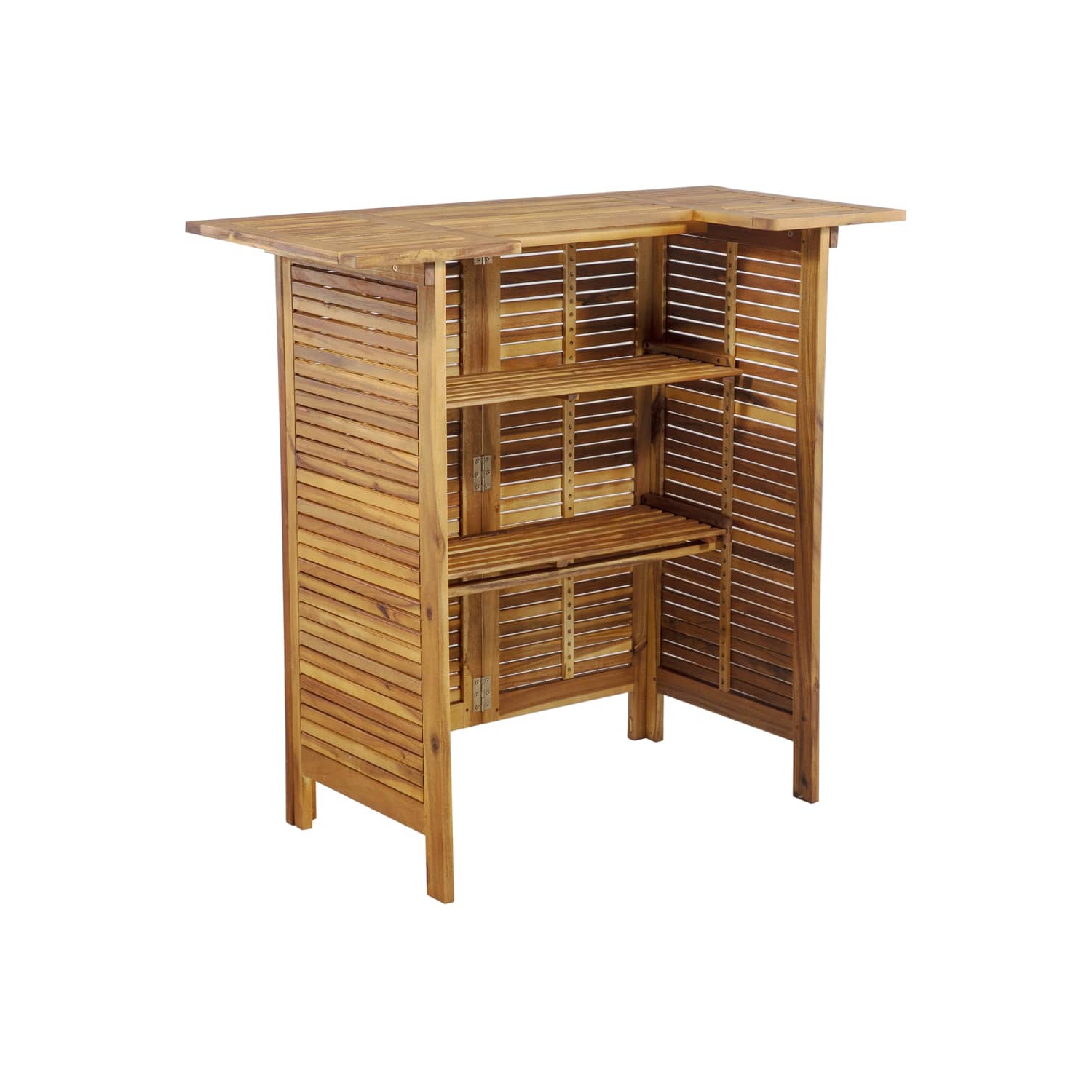 Ensemble de bar à jardin en bois d'acacia massif 3 pièces vidaXL