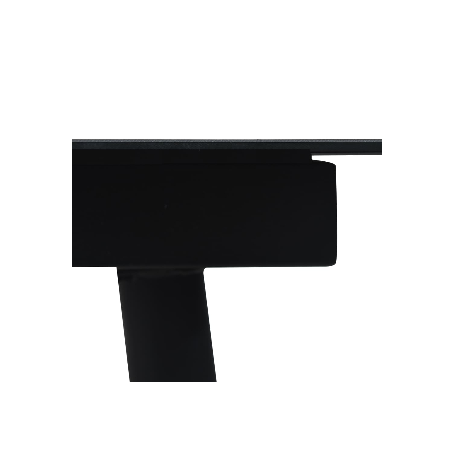 vidaXL Patio Dining Table Black 74.8"x35.4"x29.1" Steel and Glass