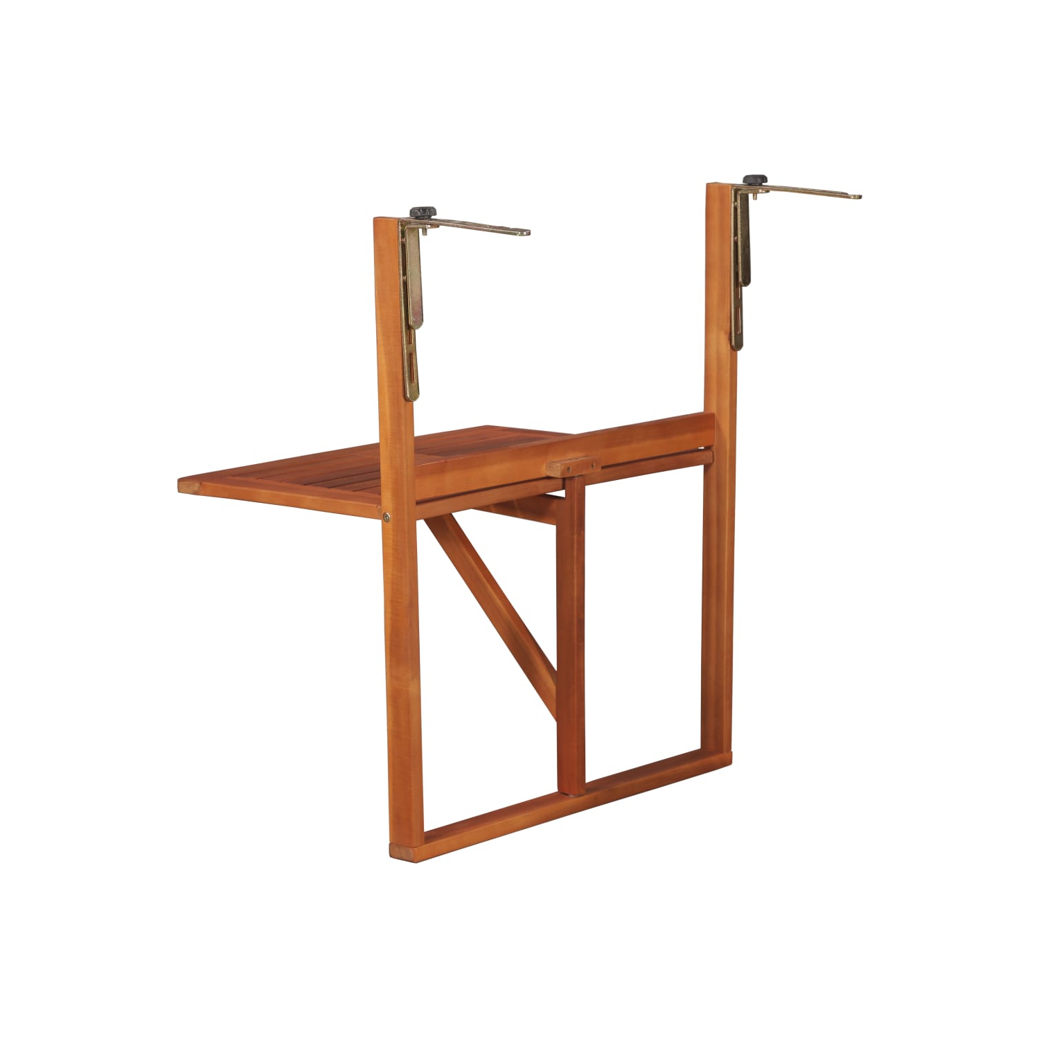 vidaXL Hanging Balcony Table 51.1"x35.4"x28.3" Solid Acacia Wood