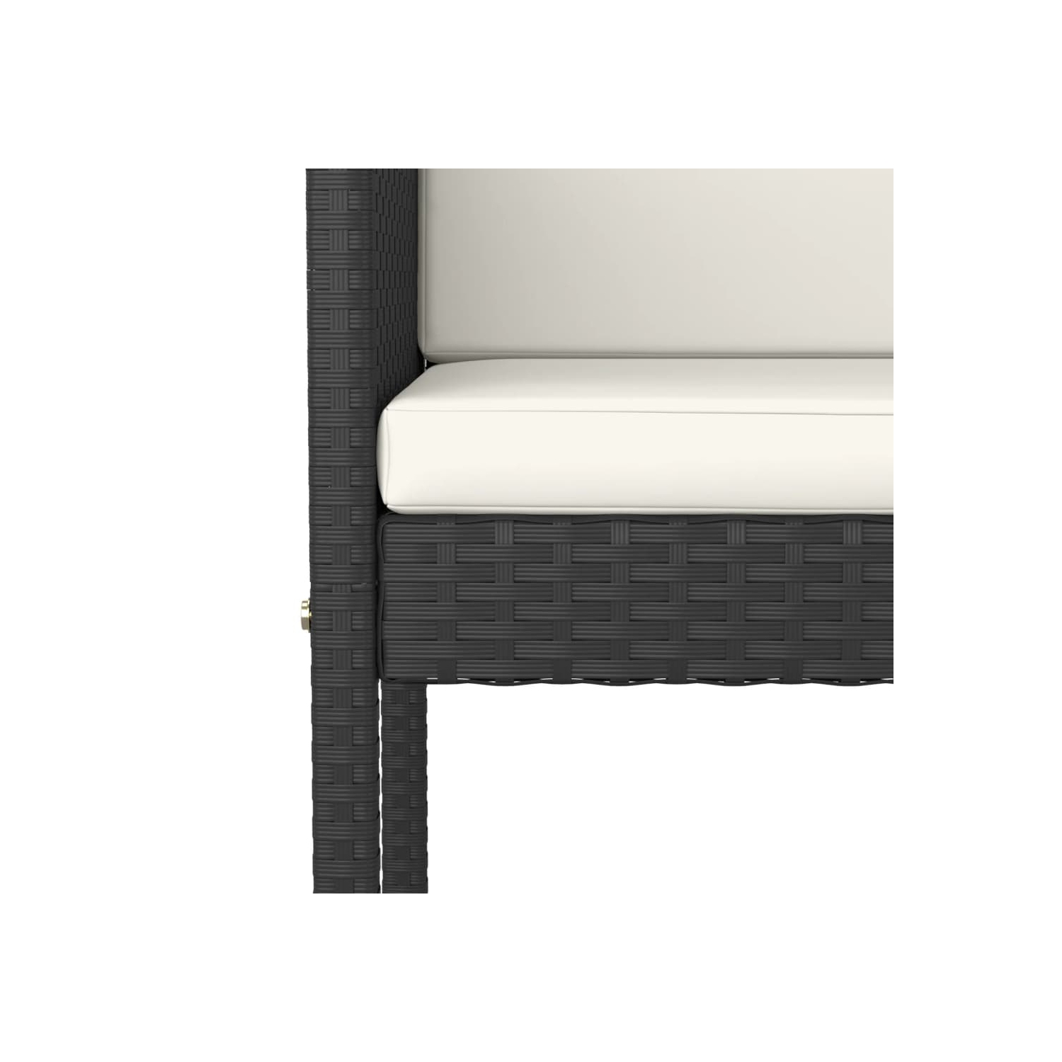 vidaXL 5 Piece Garden Bar Set with Cushions Black Poly Rattan