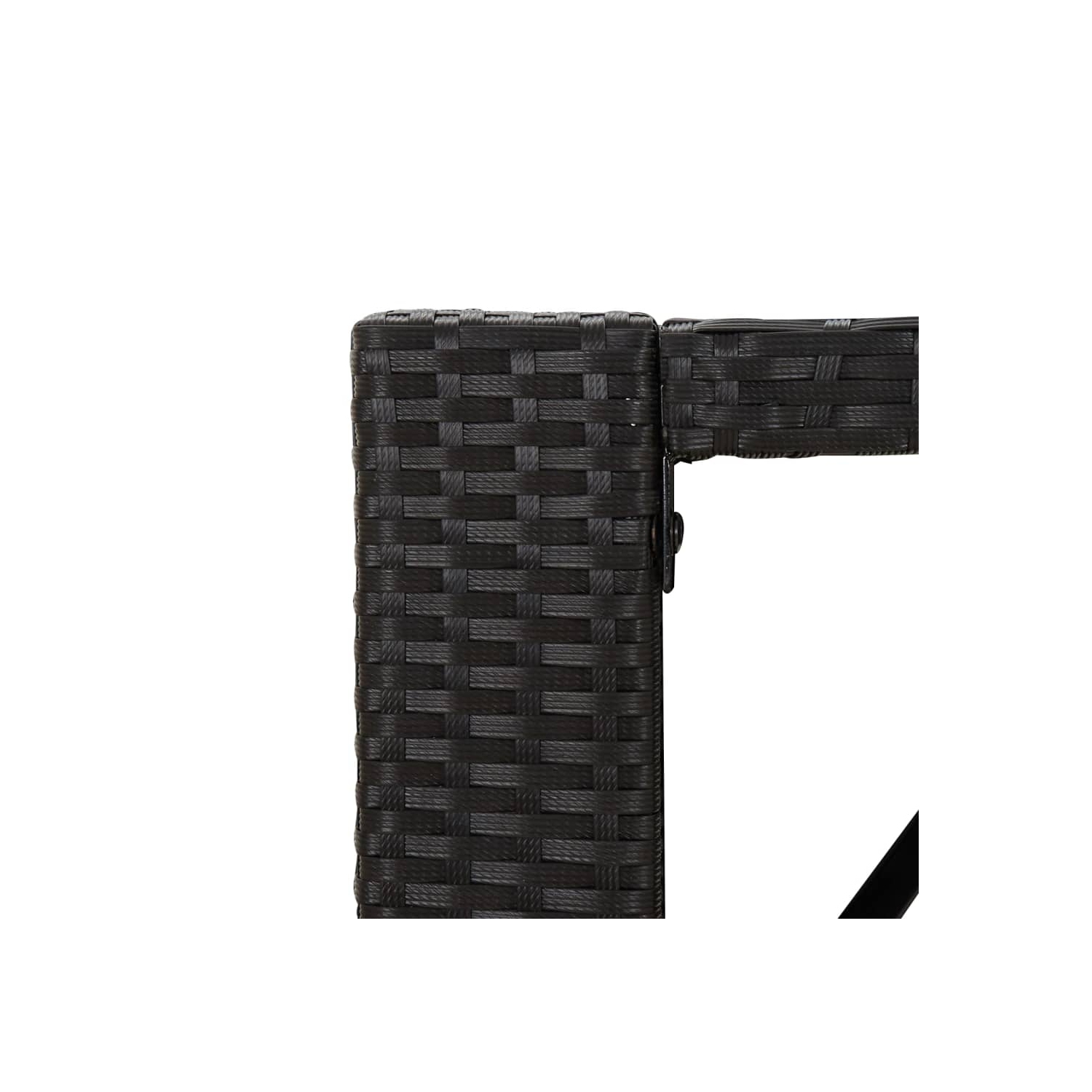 vidaXL 5 Piece Garden Bar Set with Cushions Black Poly Rattan