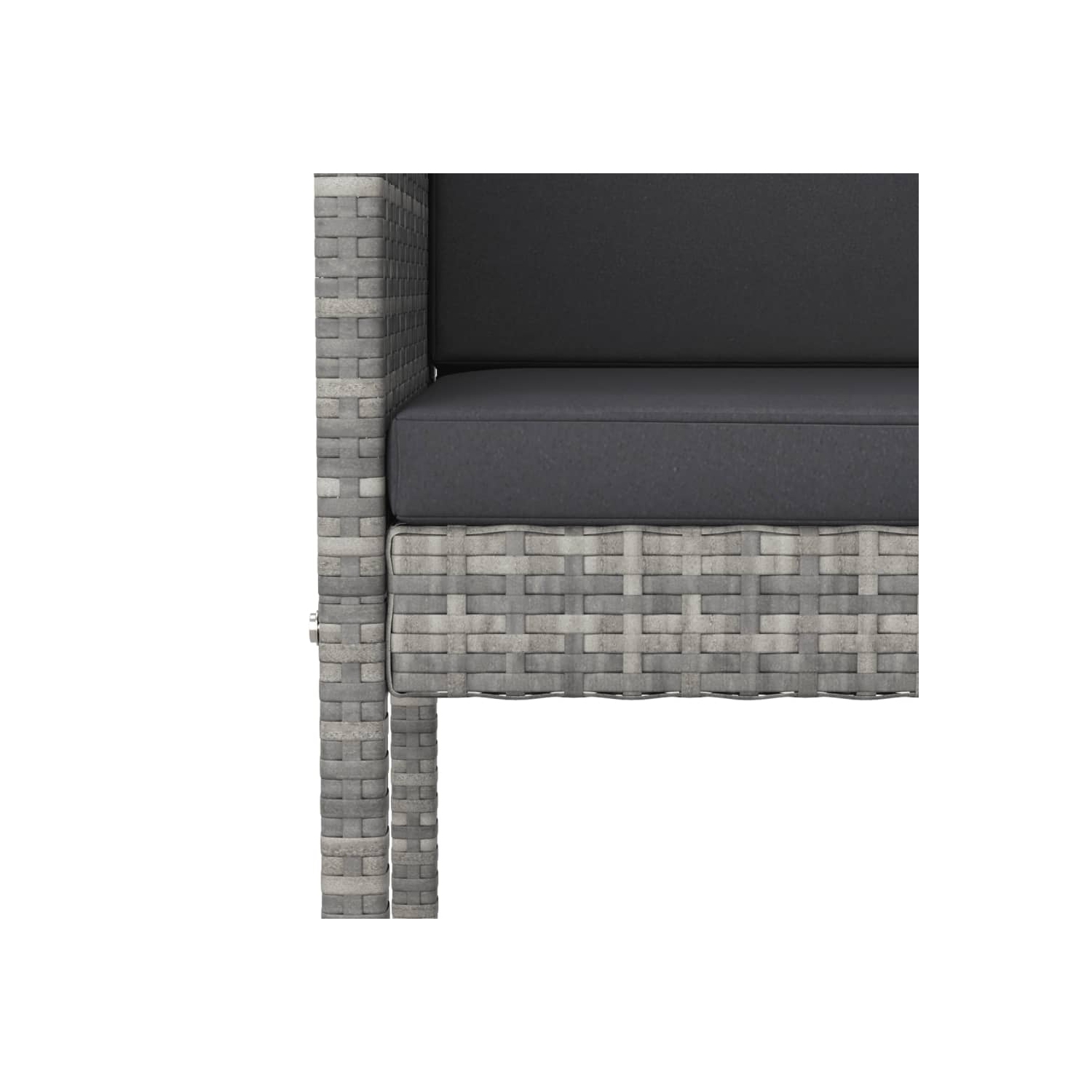 vidaXL 5 Piece Garden Bar Set with Cushions Grey Poly Rattan