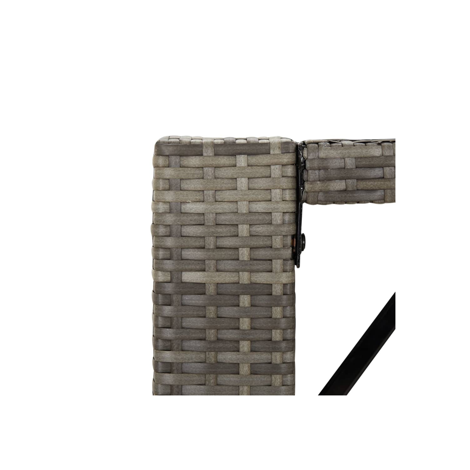 vidaXL 5 Piece Garden Bar Set with Cushions Grey Poly Rattan