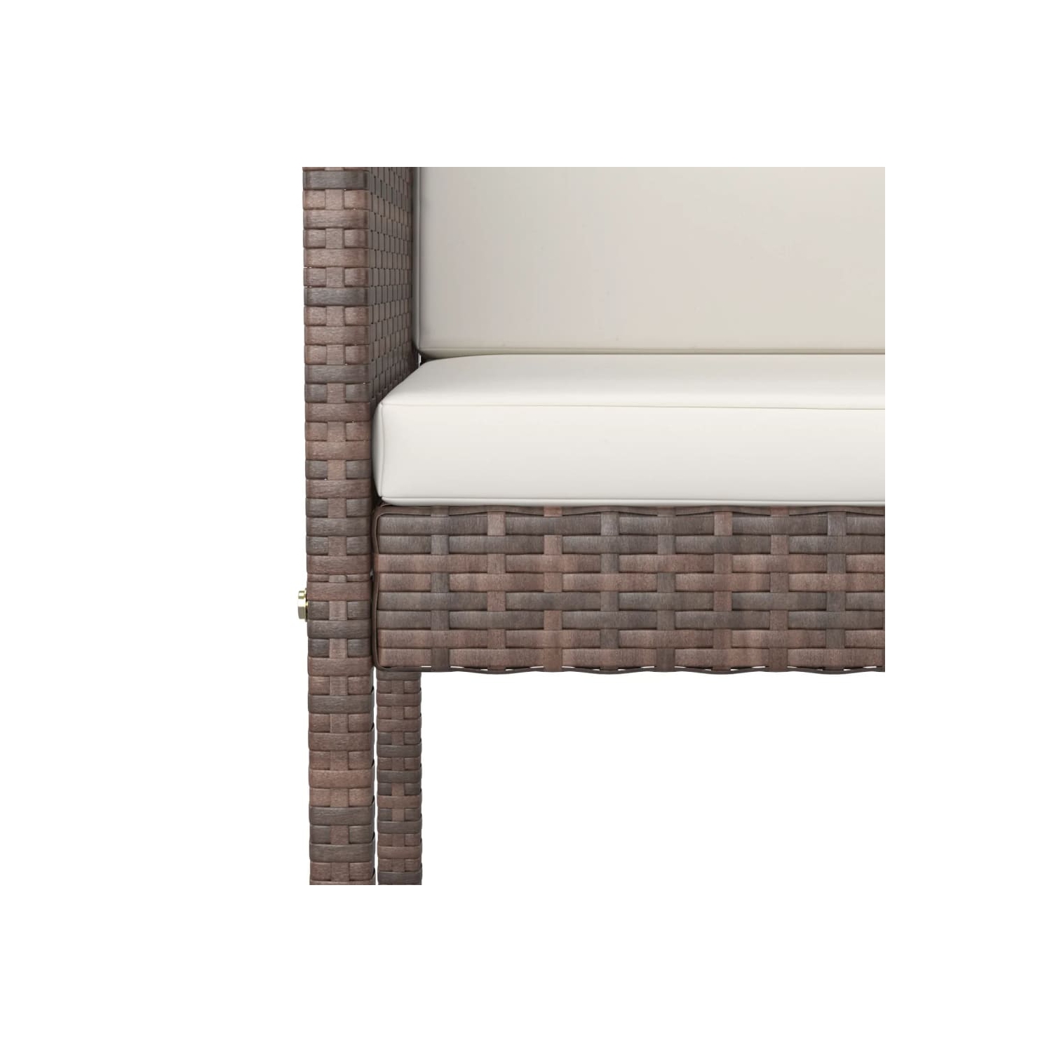 vidaXL 5 Piece Garden Bar Set with Cushions Brown Poly Rattan