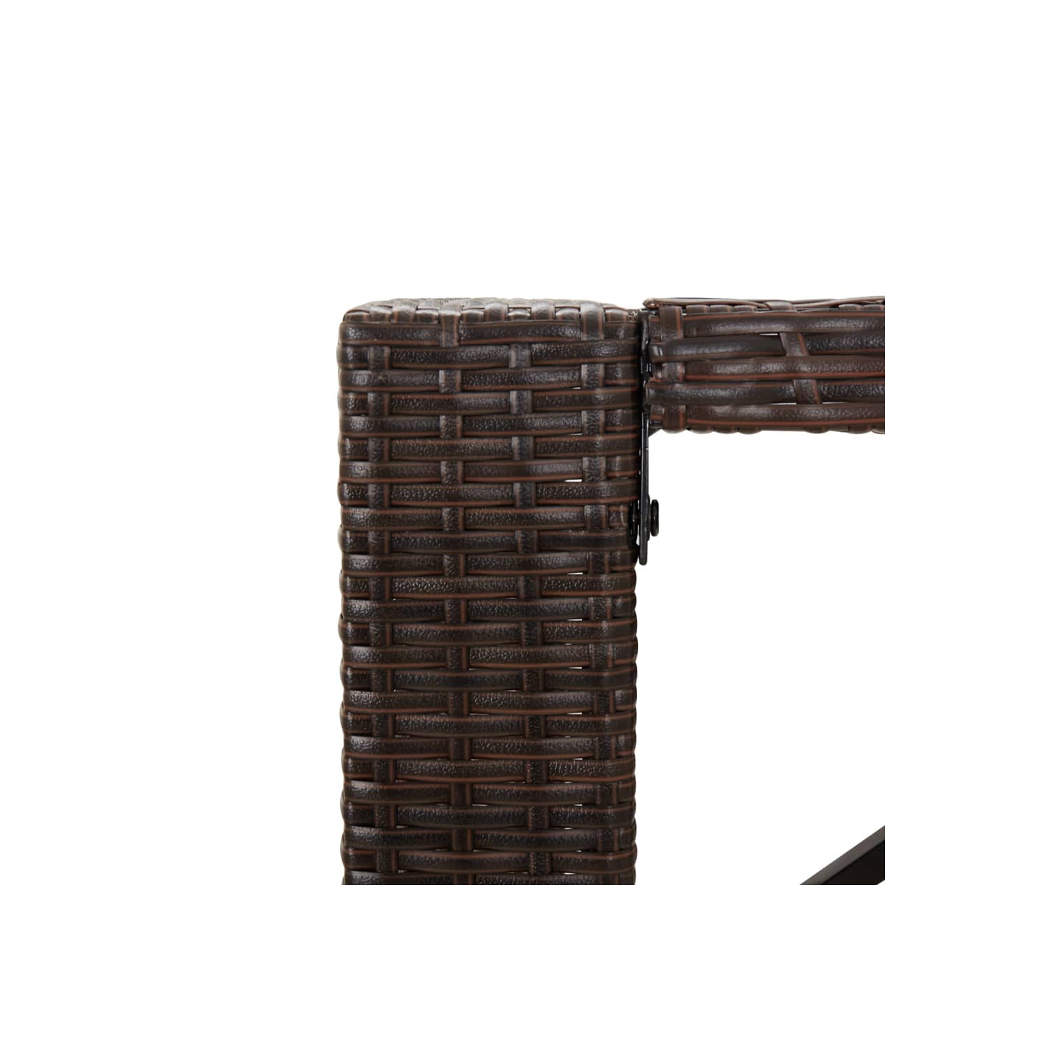 vidaXL 5 Piece Garden Bar Set with Cushions Brown Poly Rattan