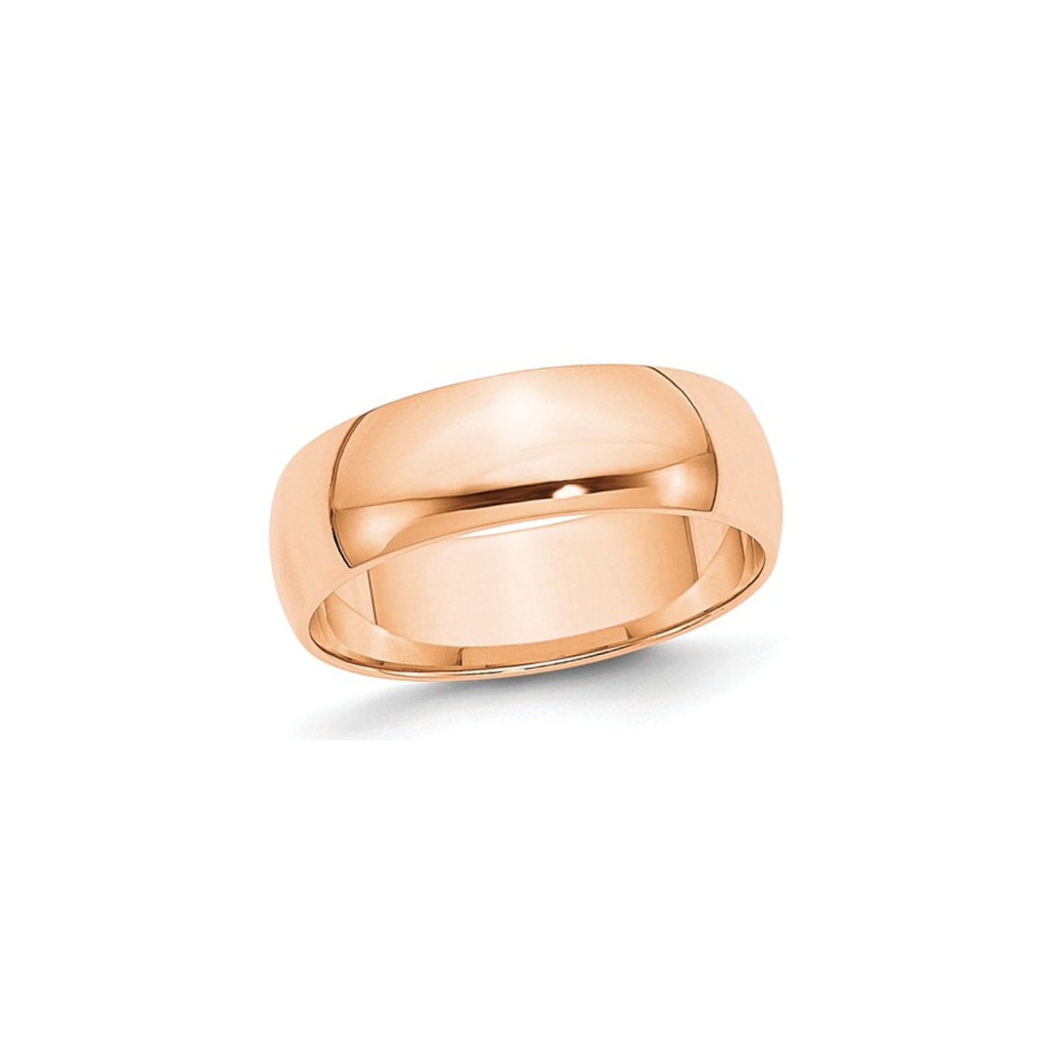 Ladies or Mens 10K Rose Pink Gold 6mm Wedding Band Ring