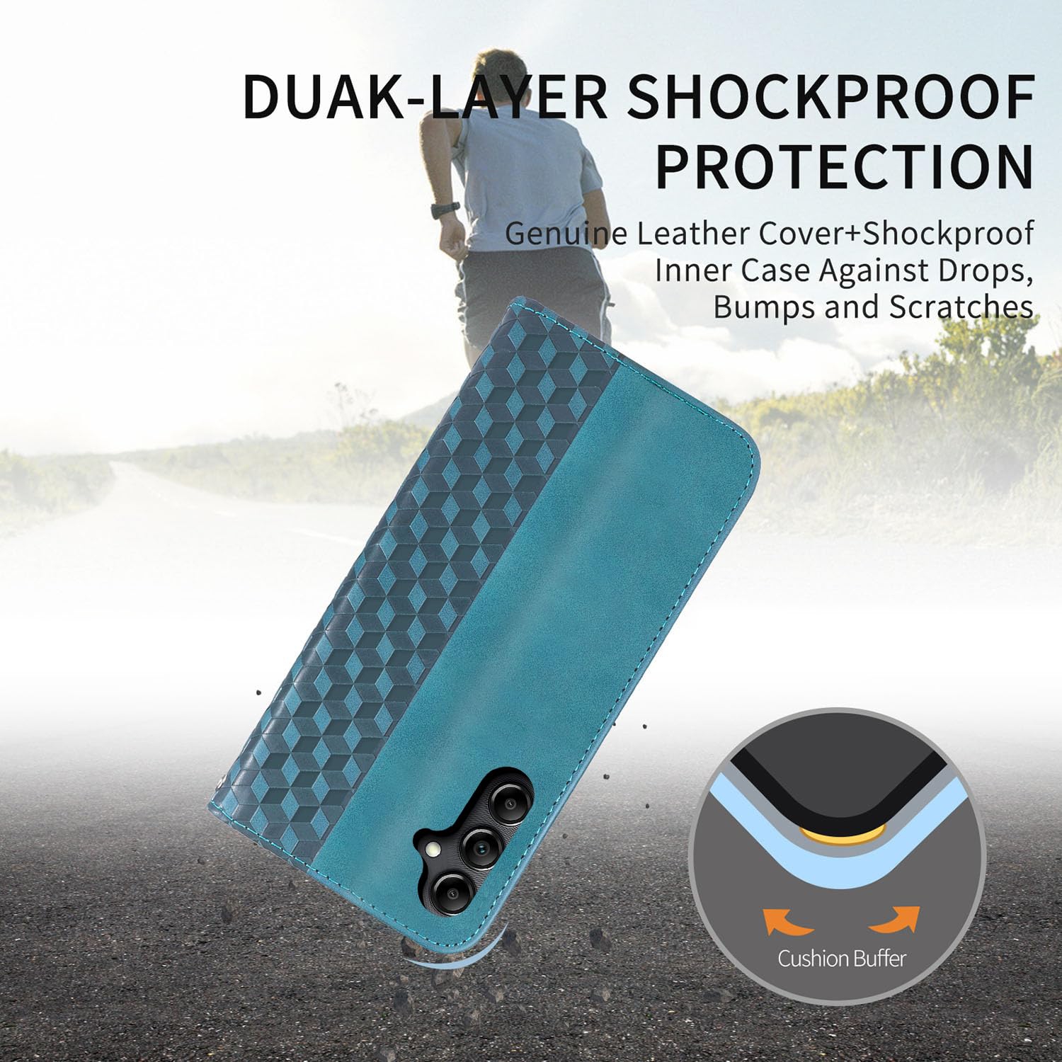 Case for Samsung Galaxy S24 5G Premium PU Leather Flip Folio Galaxy S24 Wallet Case with Card Slots Strong Magnetic Stand Soft TPU Shell Phone Book