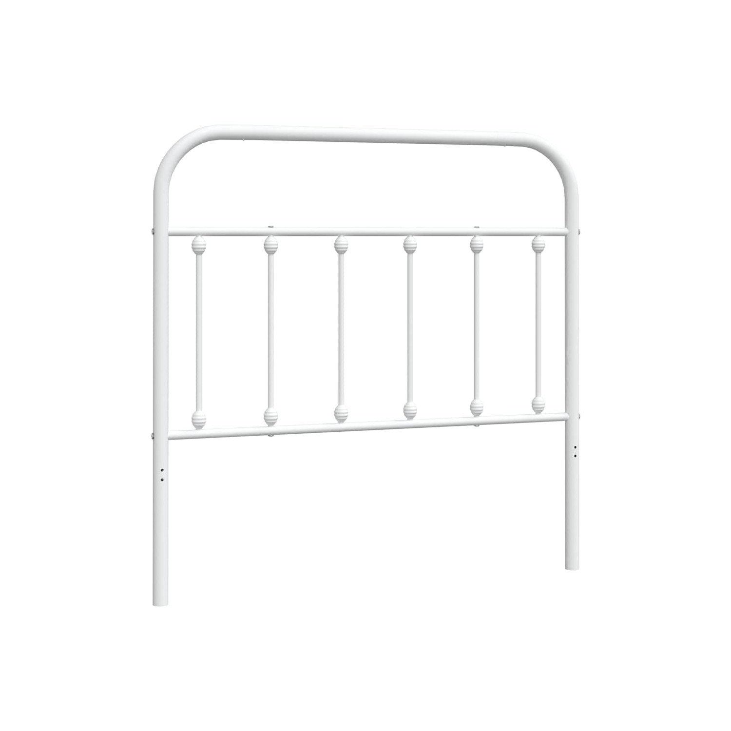 vidaXL Durable Metal Headboard for Twin/ Twin XL Size Beds, Easy Assembly, Classic Style White