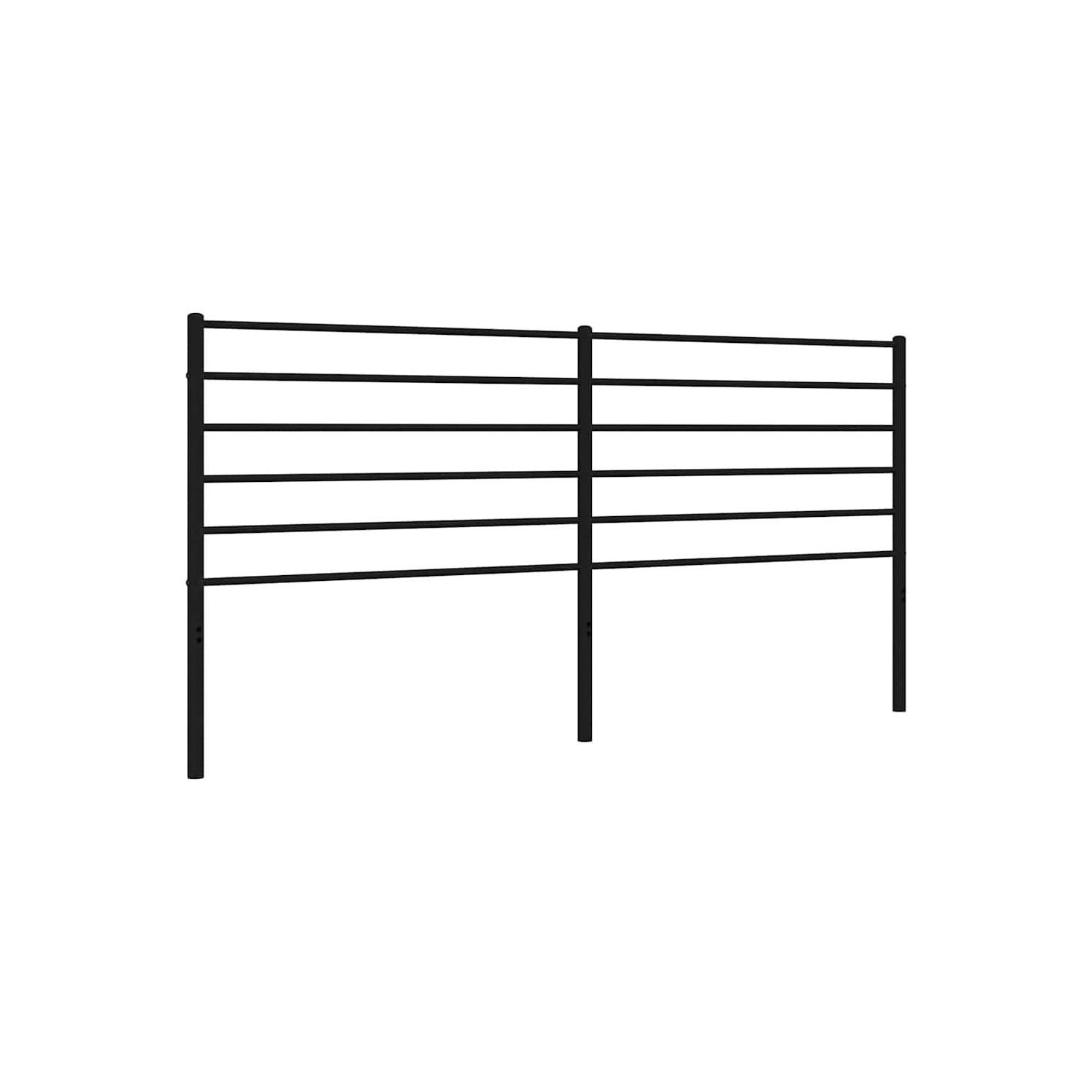 VidaXL – Tête de lit en métal durable pour très grand lit, facile à assembler, noir moderne