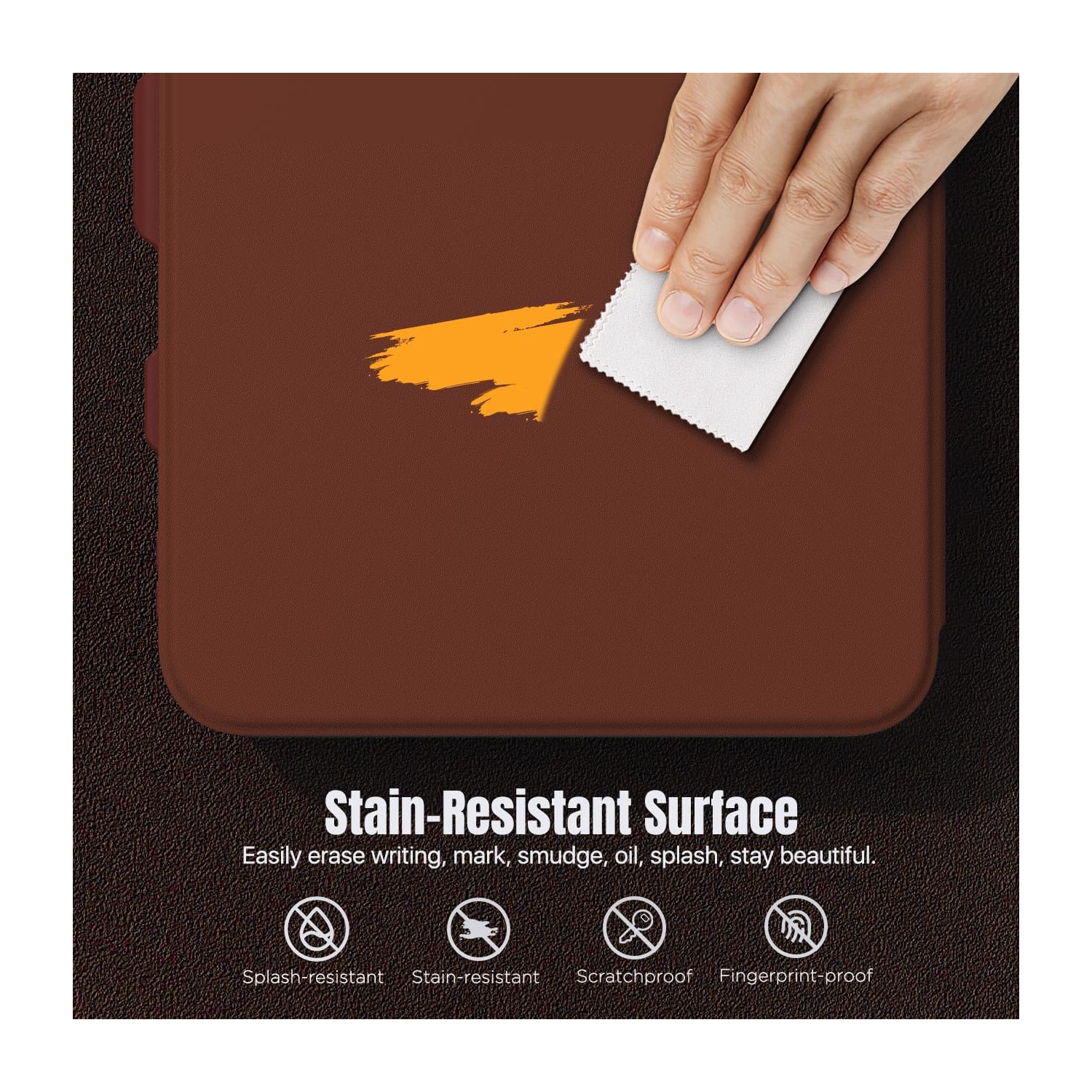 iPad 10th Generation Case with Pencil Holder, 10.9", Built-in Screen Protector Clear Back, Multi Angle Viewing Stand, Auto Wake/Sleep, Brown