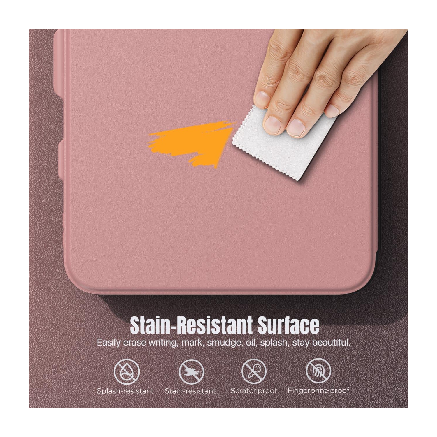 iPad 10th Generation Case with Pencil Holder,10.9", Built-in Screen Protector Clear Back, Multi Angle Viewing Stand, Auto Wake/Sleep, Rose Gold