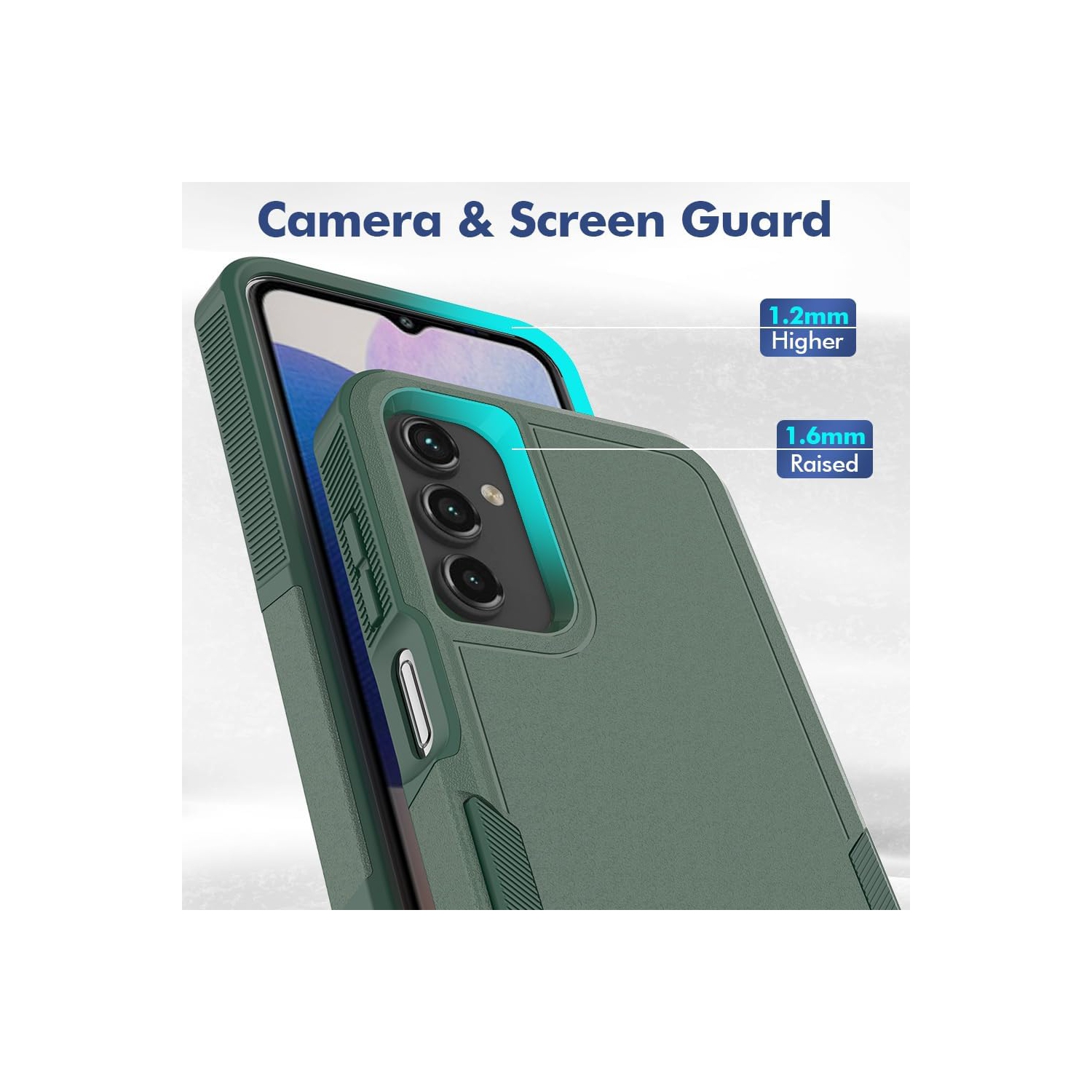 XCRS – Étui Comm double couche PC + TPU pour Samsung Galaxy A15 5G 6,5 po, robuste, Tuff, antichoc, testé contre les chutes protection complète du