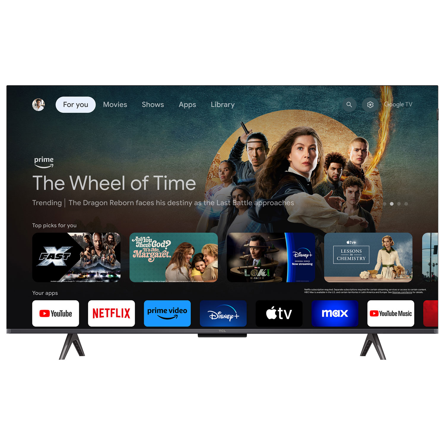 TCL 43" Q65 Series 4K UHD HDR QLED Smart Google TV - 2024