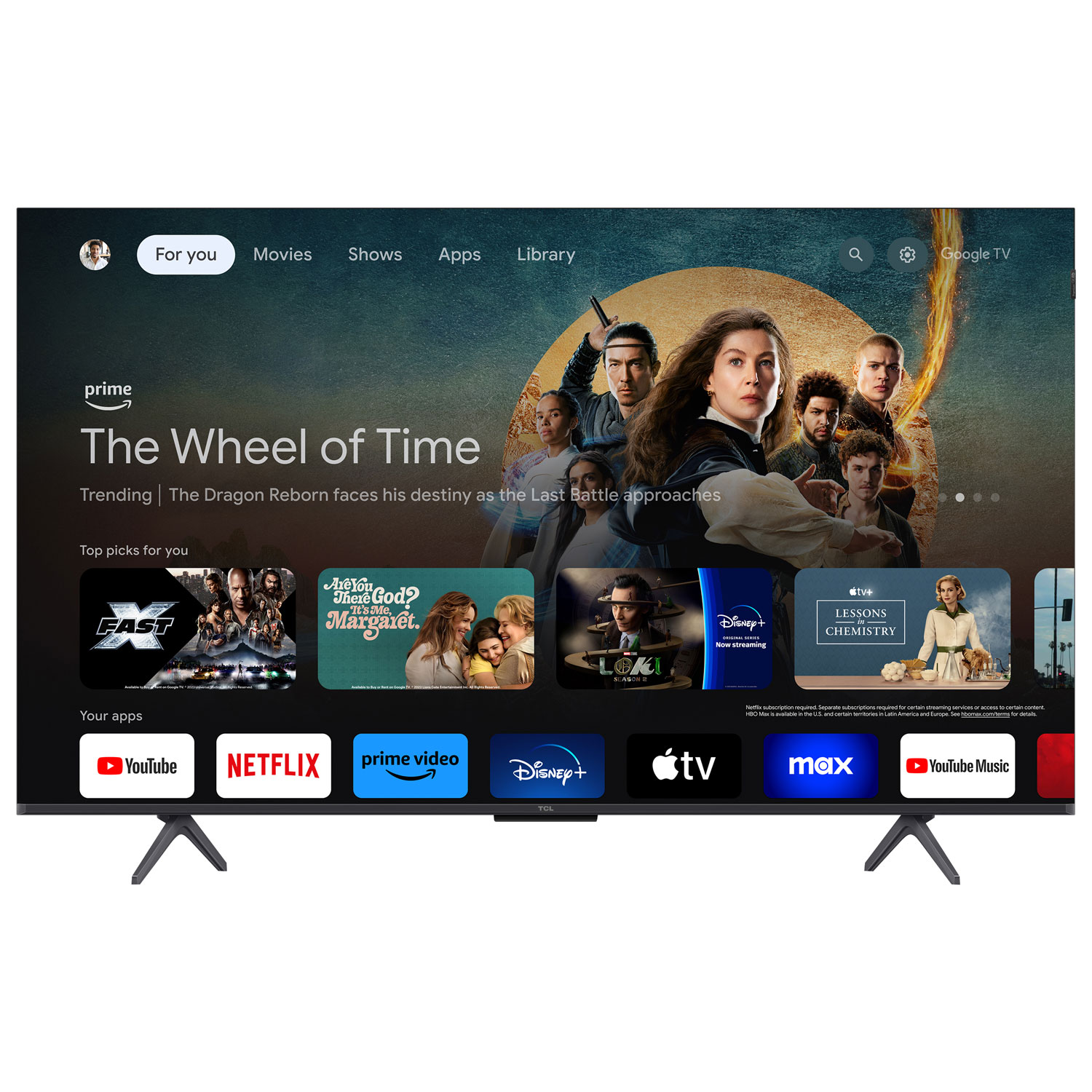 TCL 50" Q65 Series 4K UHD HDR QLED Smart Google TV - 2024
