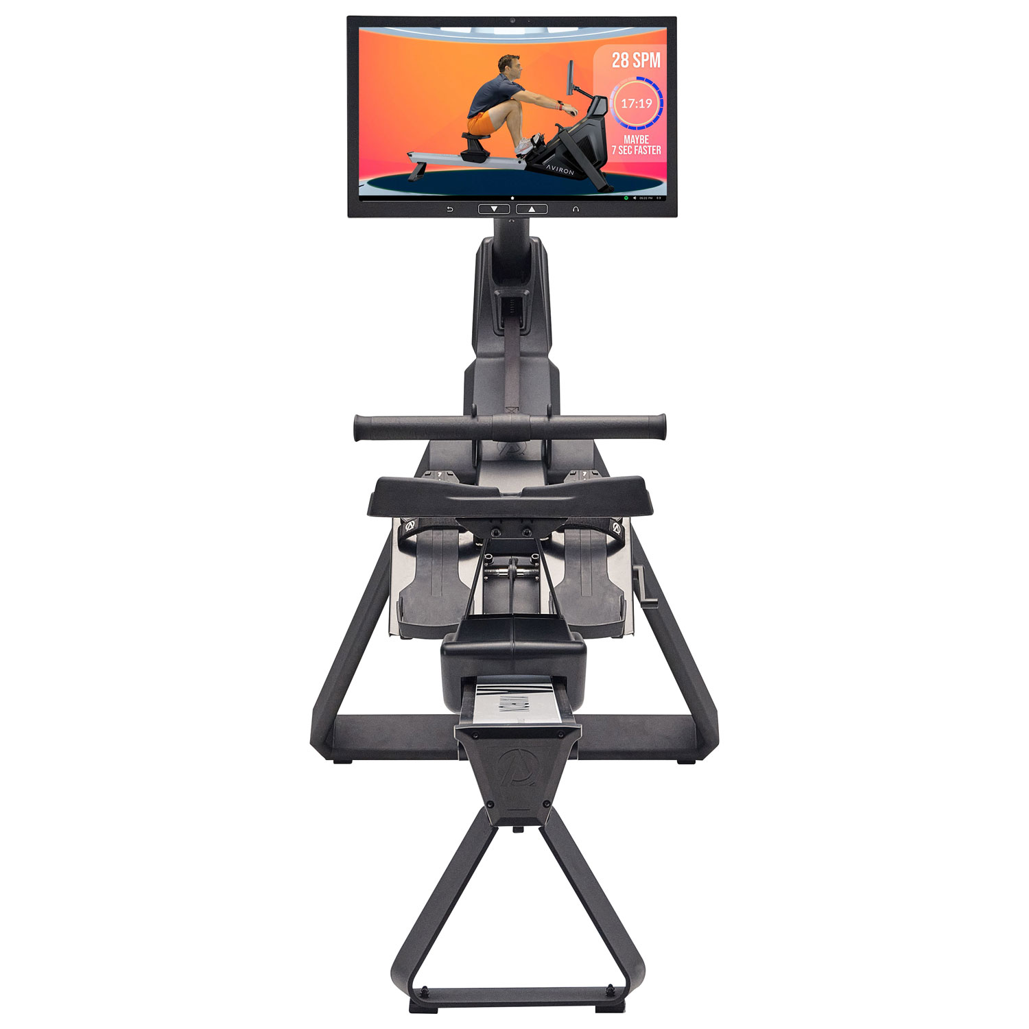 Rameur magnétique/pneumatique basé sur le jeu série Strong avec écran tactile HD de 22 po d'Aviron - Exclusivité de Best Buy