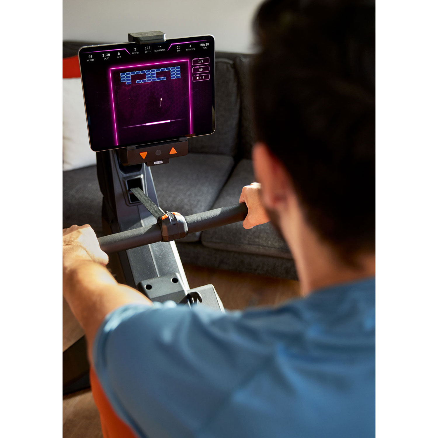 Rameur magnétique/pneumatique StrongGo d'Aviron avec intégration de l'iPad - Exclusivité de Best Buy