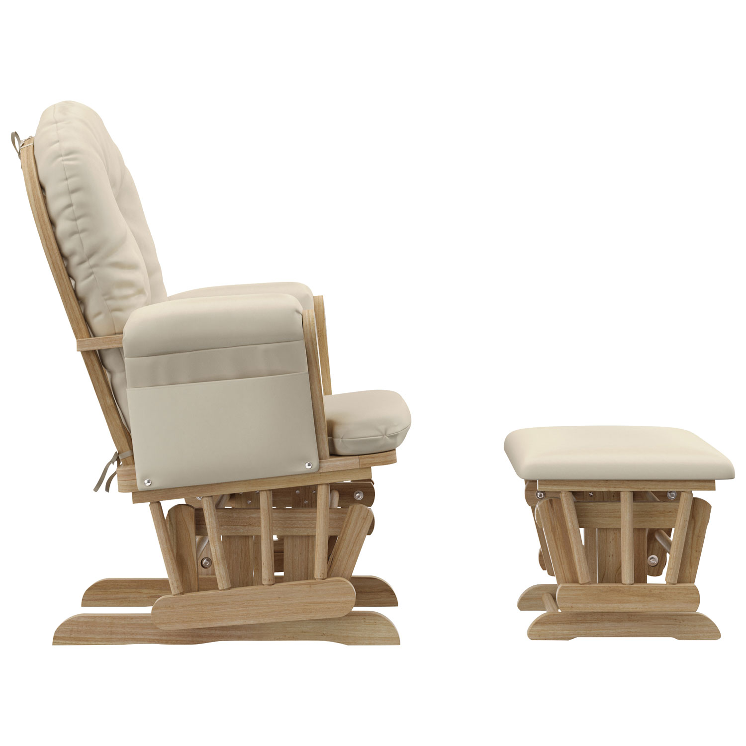 Storkcraft Hoop Glider and Ottoman Set - Natural/Beige