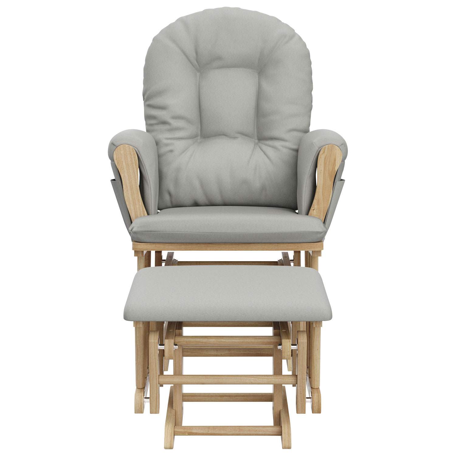 Ensemble avec fauteuil coulissant et pouf de Storkcraft - Naturel/Gris pâle