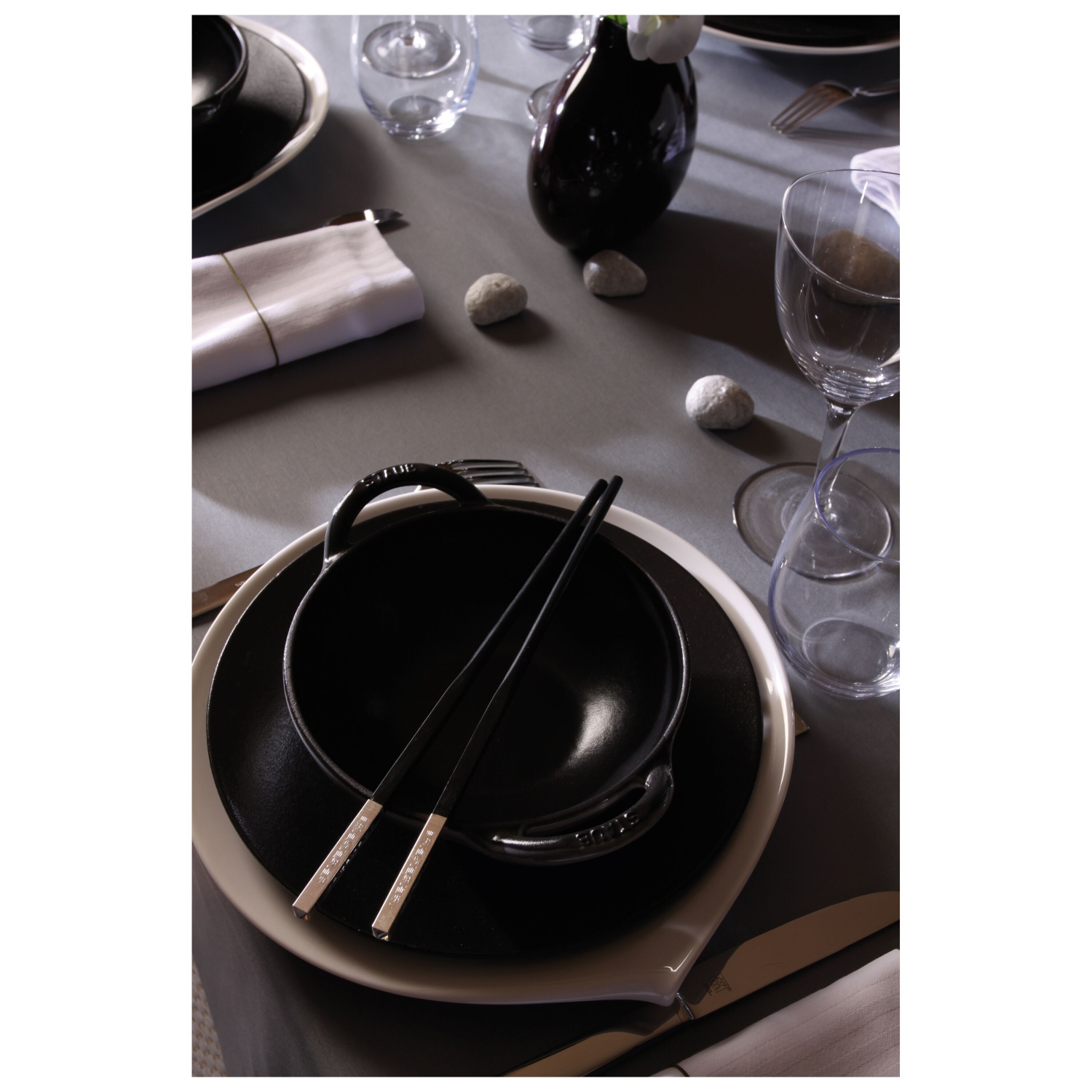 STAUB Specialities 16 cm / 6.5 inch Cast Iron Mini Wok, Black