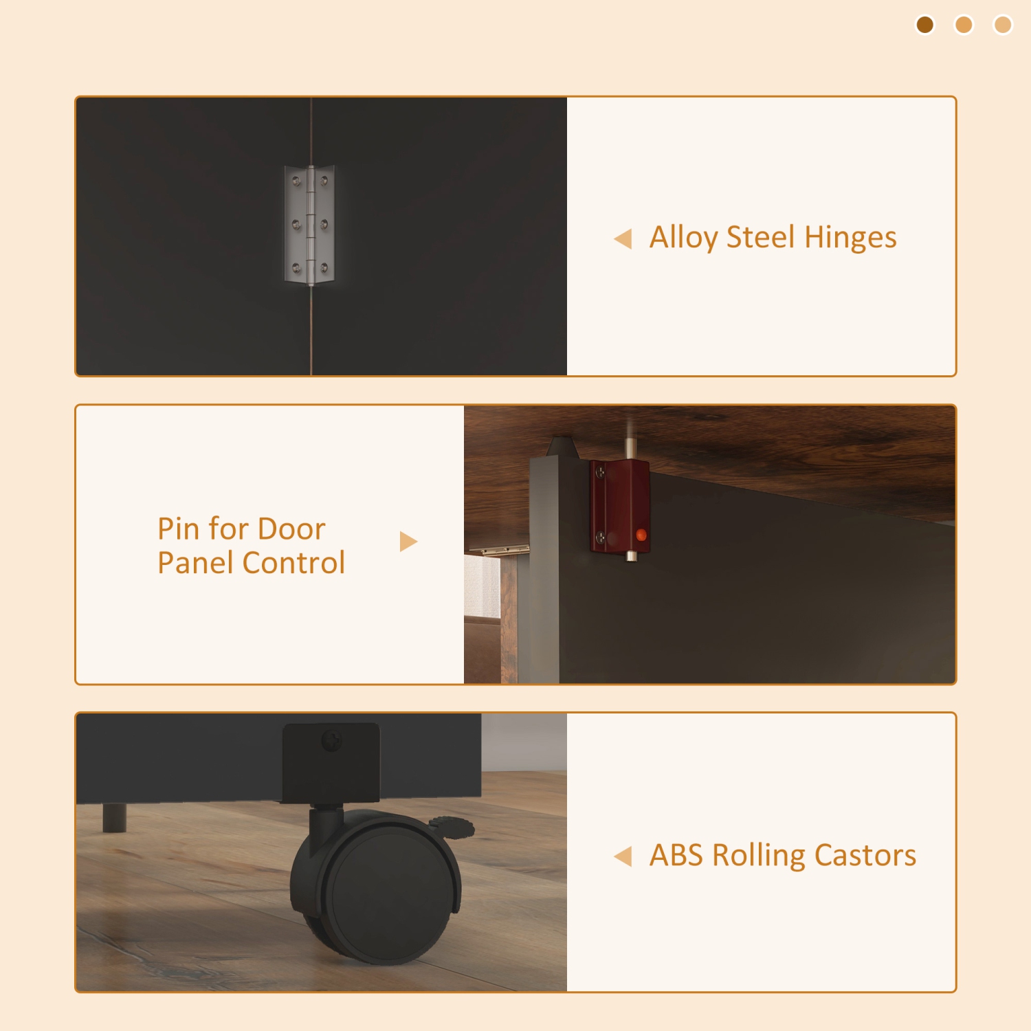 Table pliante de HOMCOM avec tiroir et tablettes de rangement, table à abattant peu encombrante pour la cuisine, salle à manger, salon, brun rustique