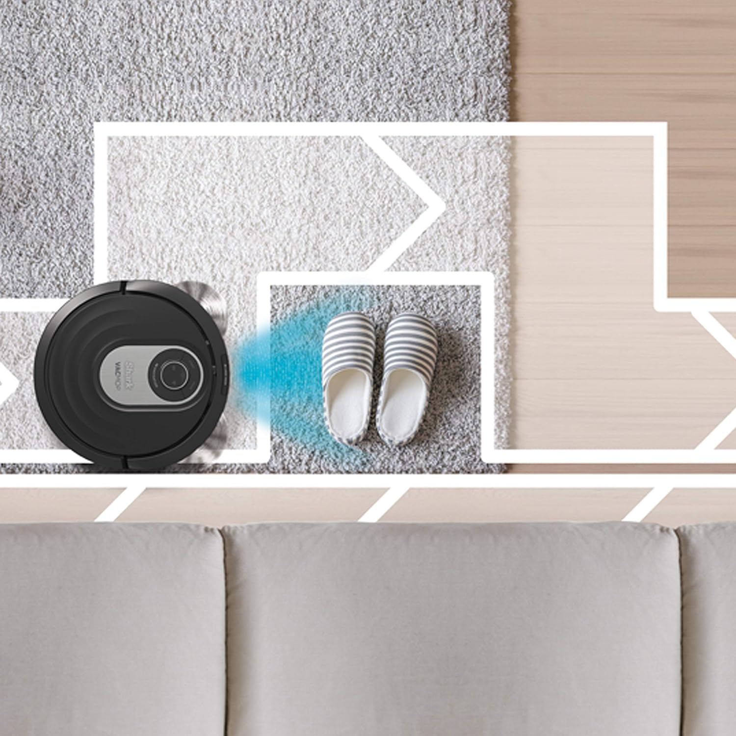 Shark AI Robot Vacuum with IQ Navigation, Home Mapping, AI Laser Vision, Self‐Cleaning Brushroll, Wi‐Fi, Works with Alexa