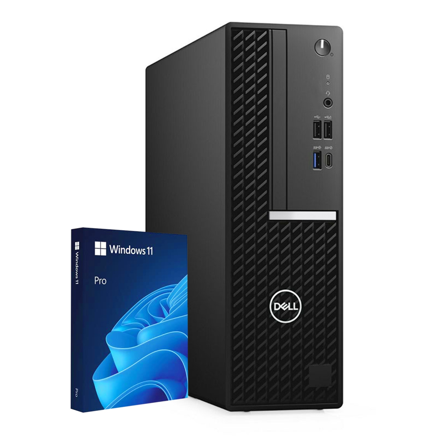 Refurbished (Good) - Business Dell OptiPlex 5080 SFF Windows 11 Pro Desktop Computer PC, Intel i5 Hexa-Core 10th Gen CPU, 16GB DDR4 RAM, 2TB NVMe SSD, Wireless Keyboard Mouse