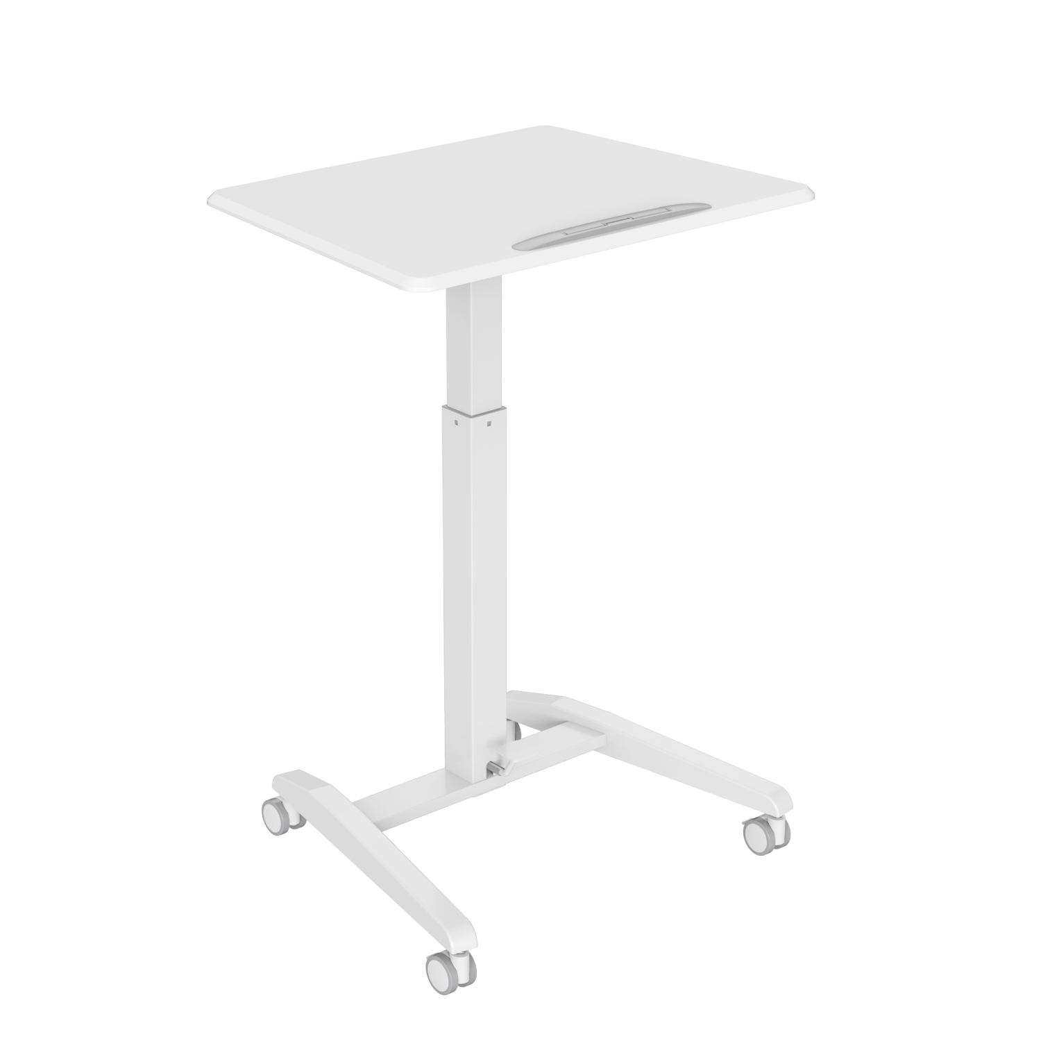 Uplite Tiltable Mobile Gas Spring Laptop Sit Stand Desk Rolling Cart Computer Standing Workstation with Locked Casters