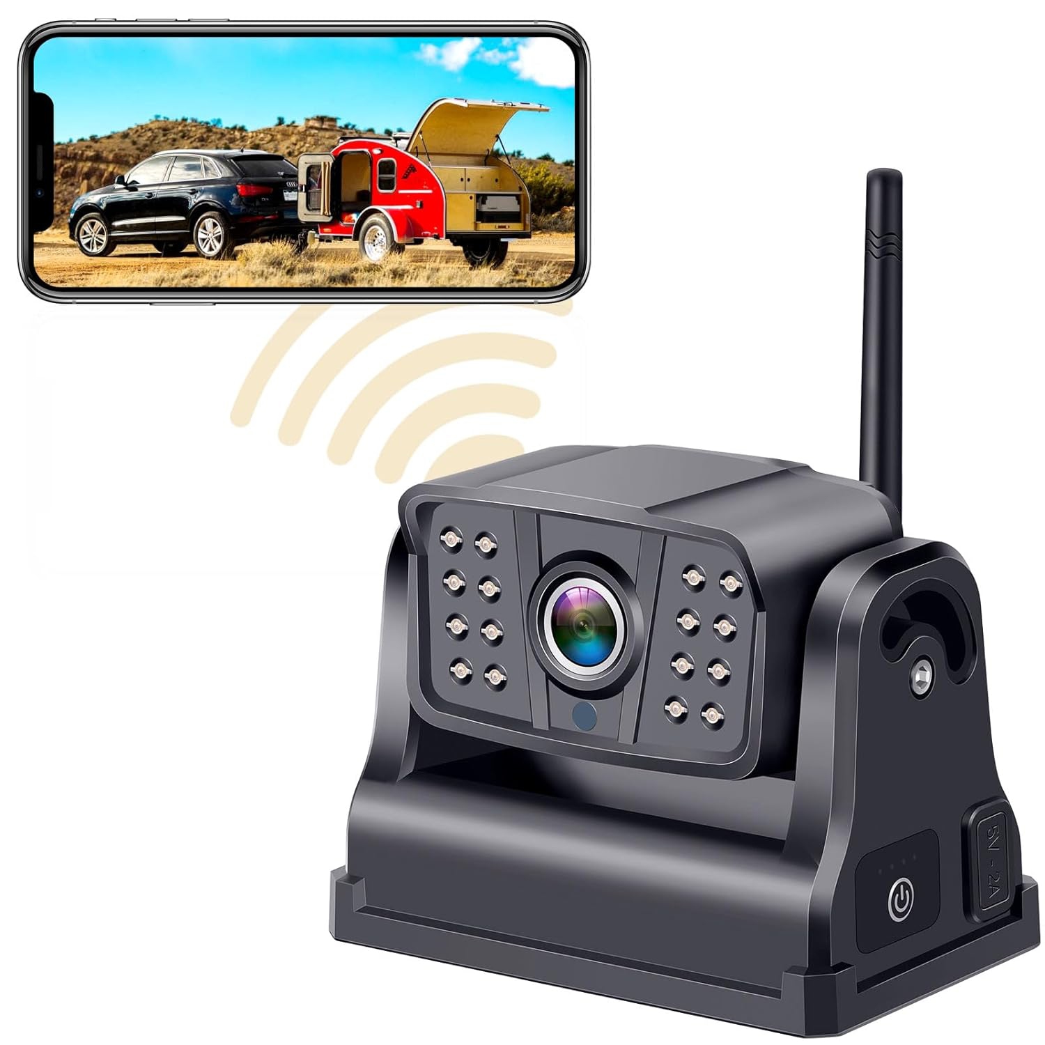 HD 1080P Wireless Backup Camera: Magnetic WiFi Rechargeable