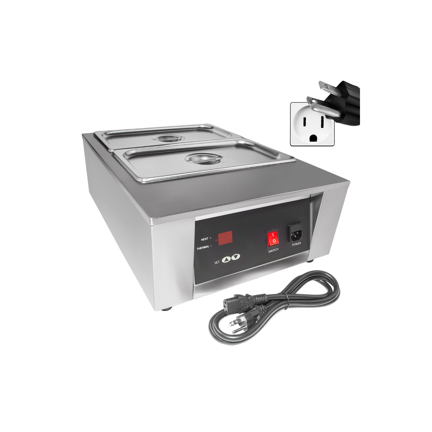 GR-D2002-2 Chocolate Melting Pot Commercial | Electric Chocolate Melting Machine | 2 tanks | 110V
