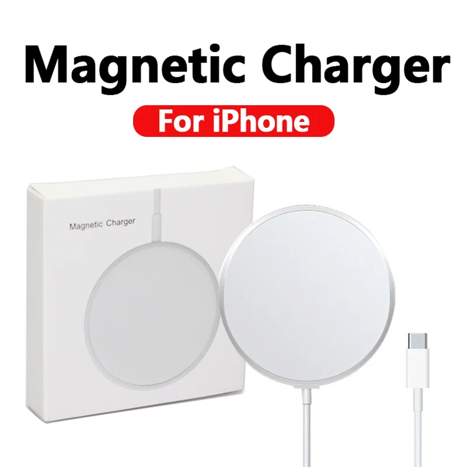 Magnetic Wireless Charger Fast Apple Mag-Safe Charger for iPhone 15 Pro Max/15 Pro/15/15 Plus/14/13/12 Series AirPods 3/2/Pro/Pro Magnet Charging Pad MagSafe Charger