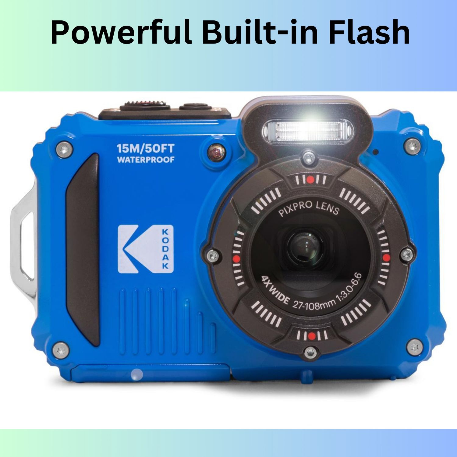 App. Photo num. Wi-Fi étanche robuste étanche et antichoc PIXPRO WPZ2 16&nbsp;Mpx zoom optique 4X caméra vidéoblogue HD intégrale 1080P écran ACL 2,7