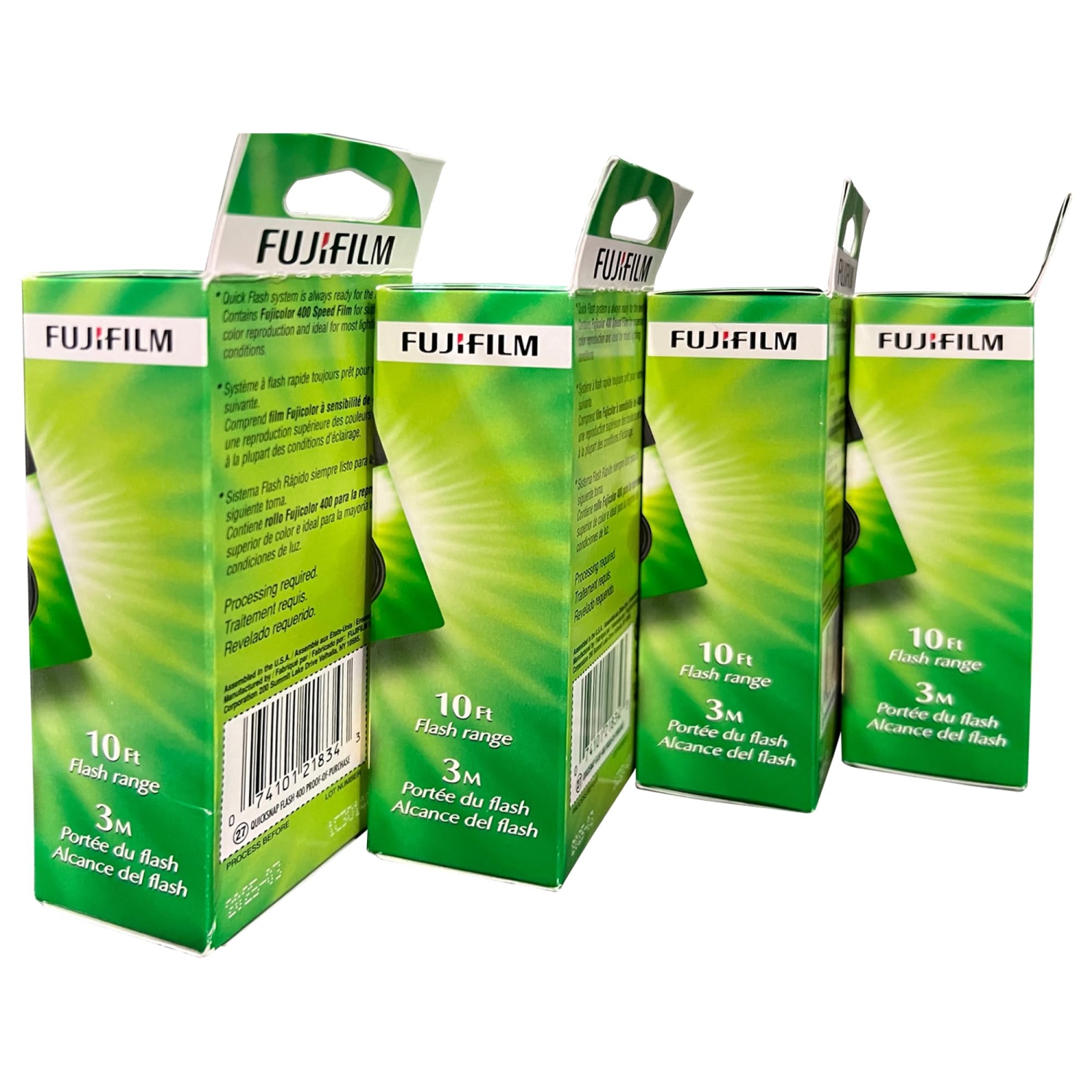 Appareil photo jetable 35&nbsp;mm QuickSnap Flash 400 de Fujifilm | Paquet de 4