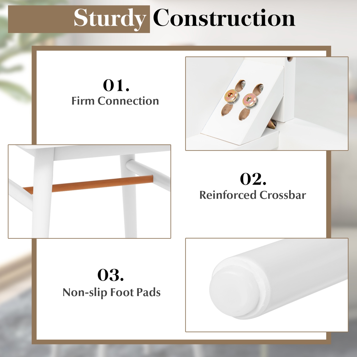 Gymax Set of 2 Nightstand Bedside End Table Solid Wood Legs