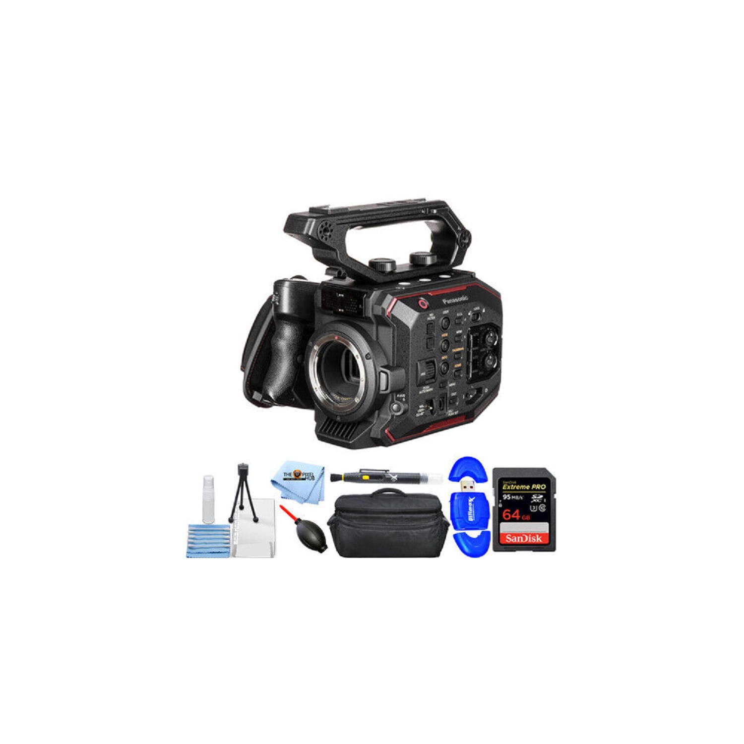 Panasonic AU-EVA1 Compact 5.7K Super 35mm Cinema Camera + 64GB + Case Bundle