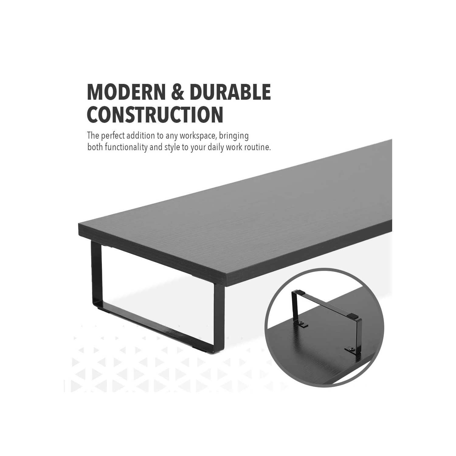 MotionGrey – Support pour moniteur surélévateur, bureau ergonomique de 39,4&nbsp;po et support de bureau pour ordinateur portatif, tablette de