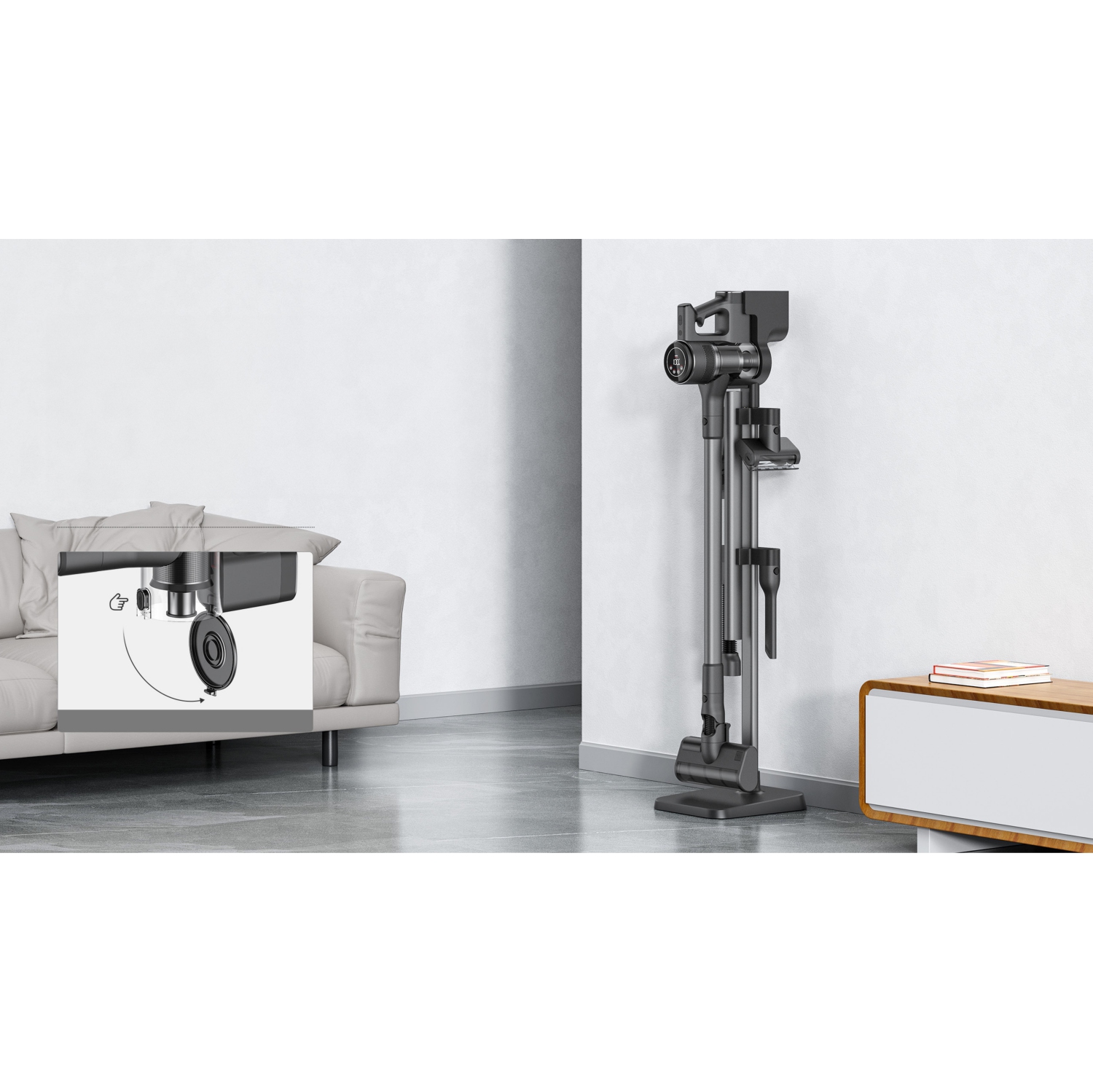 AtmosC Aspira Pro Cordless Home & Car Vacuum Cleaner | Hand Held Vacuum Cleaner with Base Stand - Rechargeable – Portable Cleaning - Car Home Pet