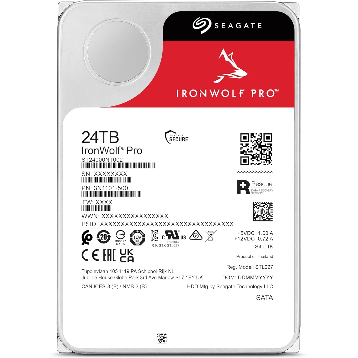 Seagate IronWolf Pro 24TB Enterprise NAS Internal HDD Hard Drive