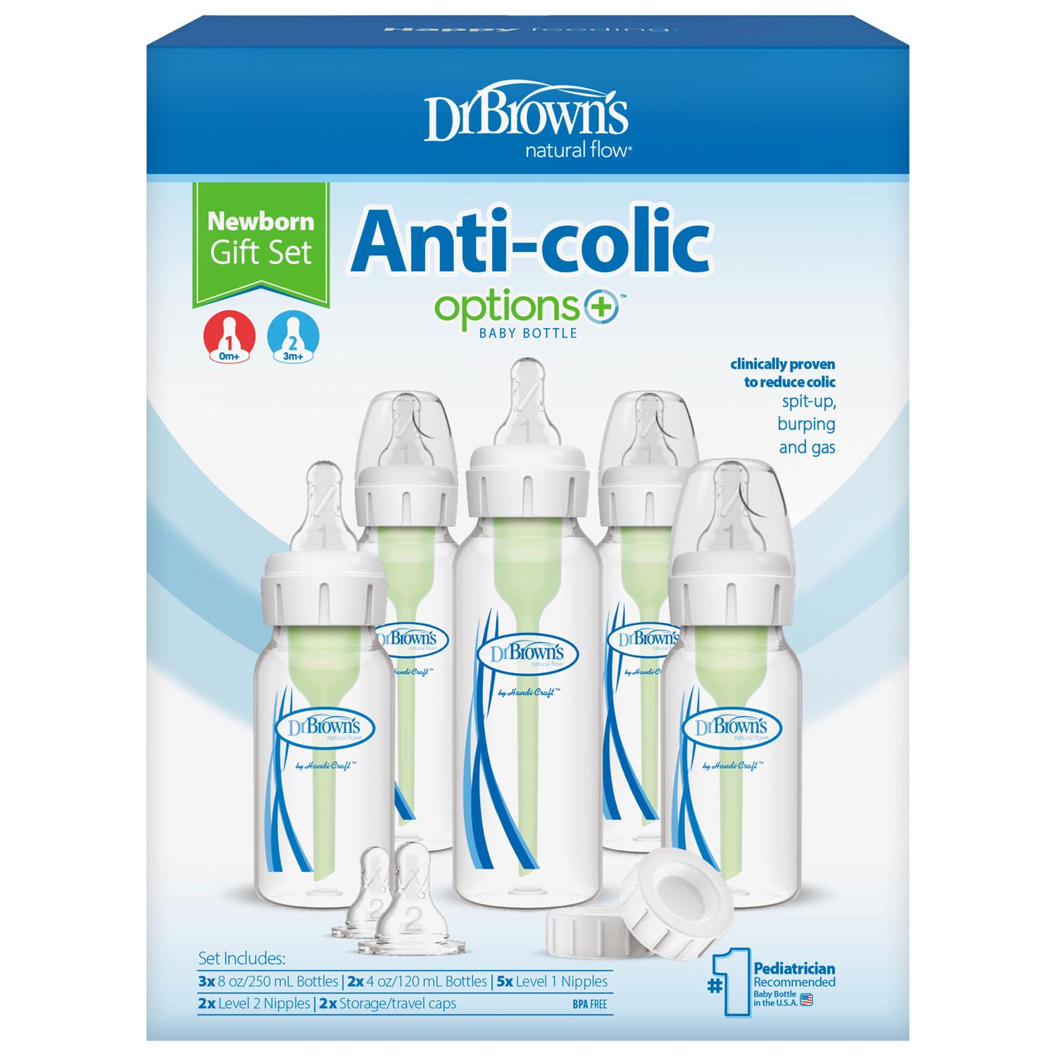 Dr. Brown's Natural Flow Anti-Colic Options+ Newborn Feeding Set