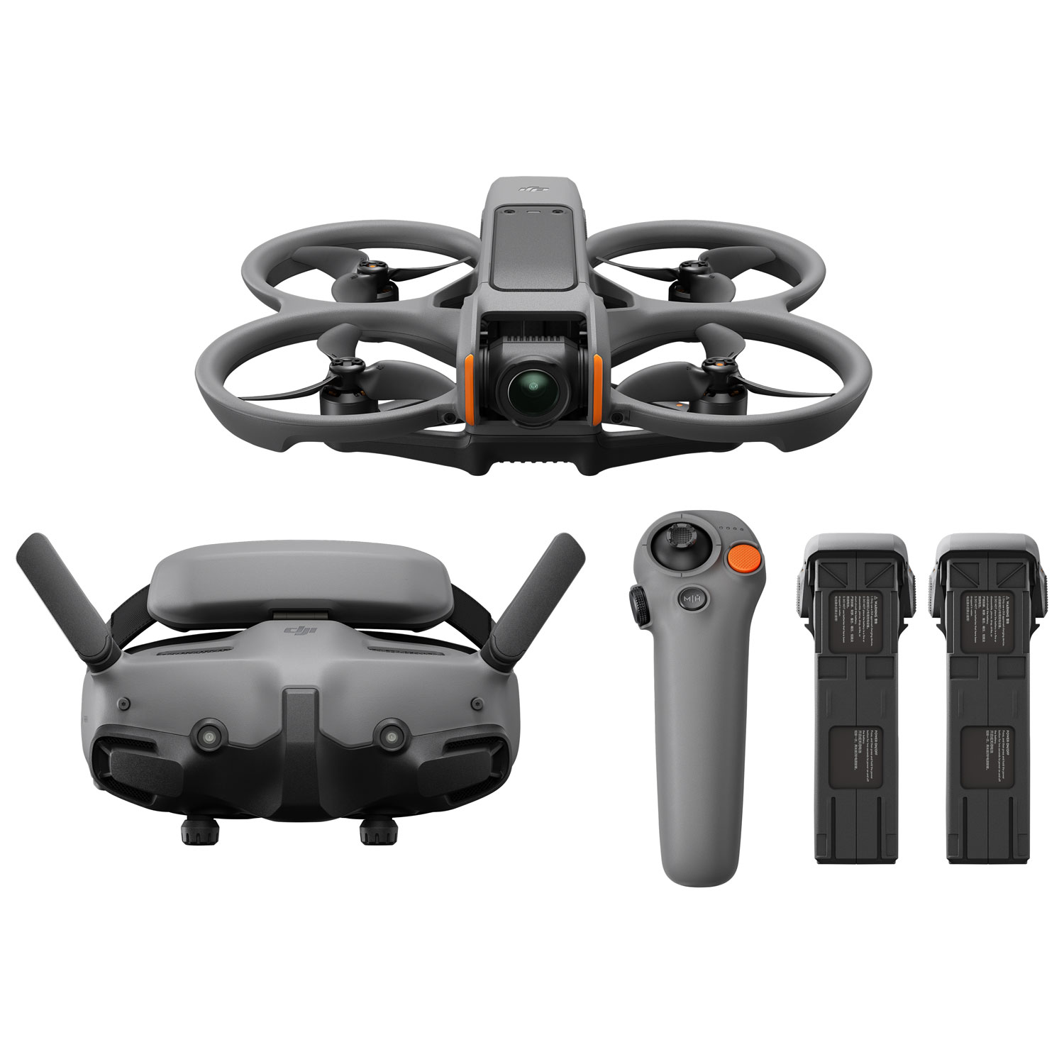 DJI Avata 2 Quadcopter Drone Fly More Combo with 2 Extra Batteries, Goggles, Controller & Sling Bag