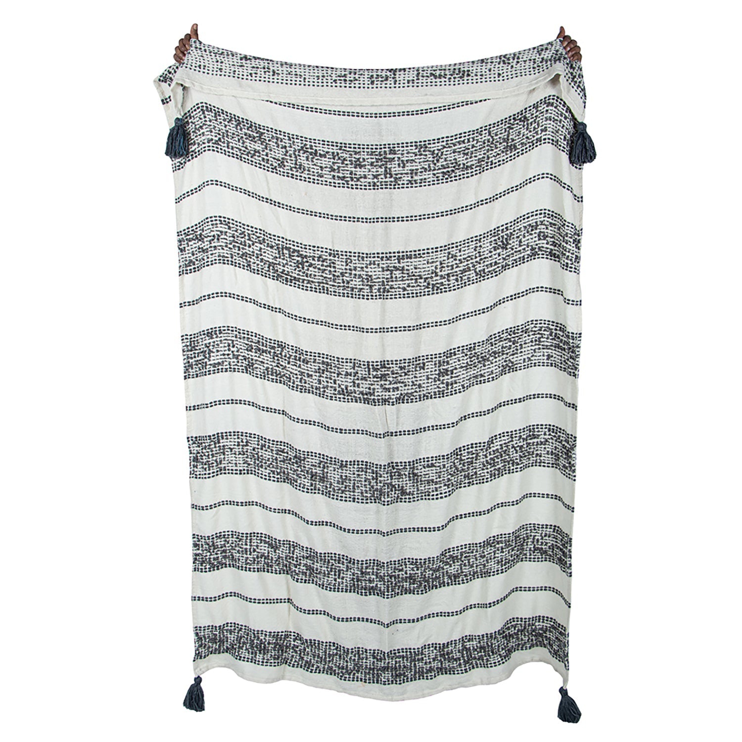 F. Corriveau International - Mineral Stripe Throw, Indoor/Outdoor, 50" x 60"
