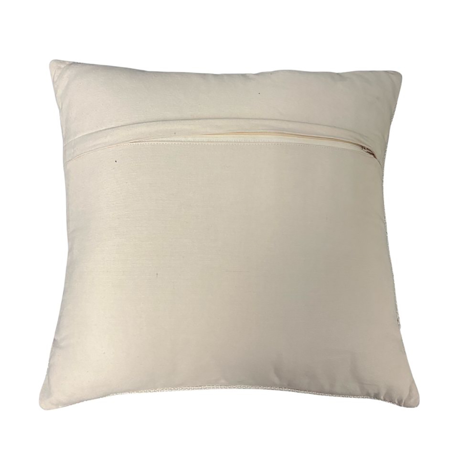 F. Corriveau – coussin à rayures naturelles, intérieur/extérieur, 18 x 18 po